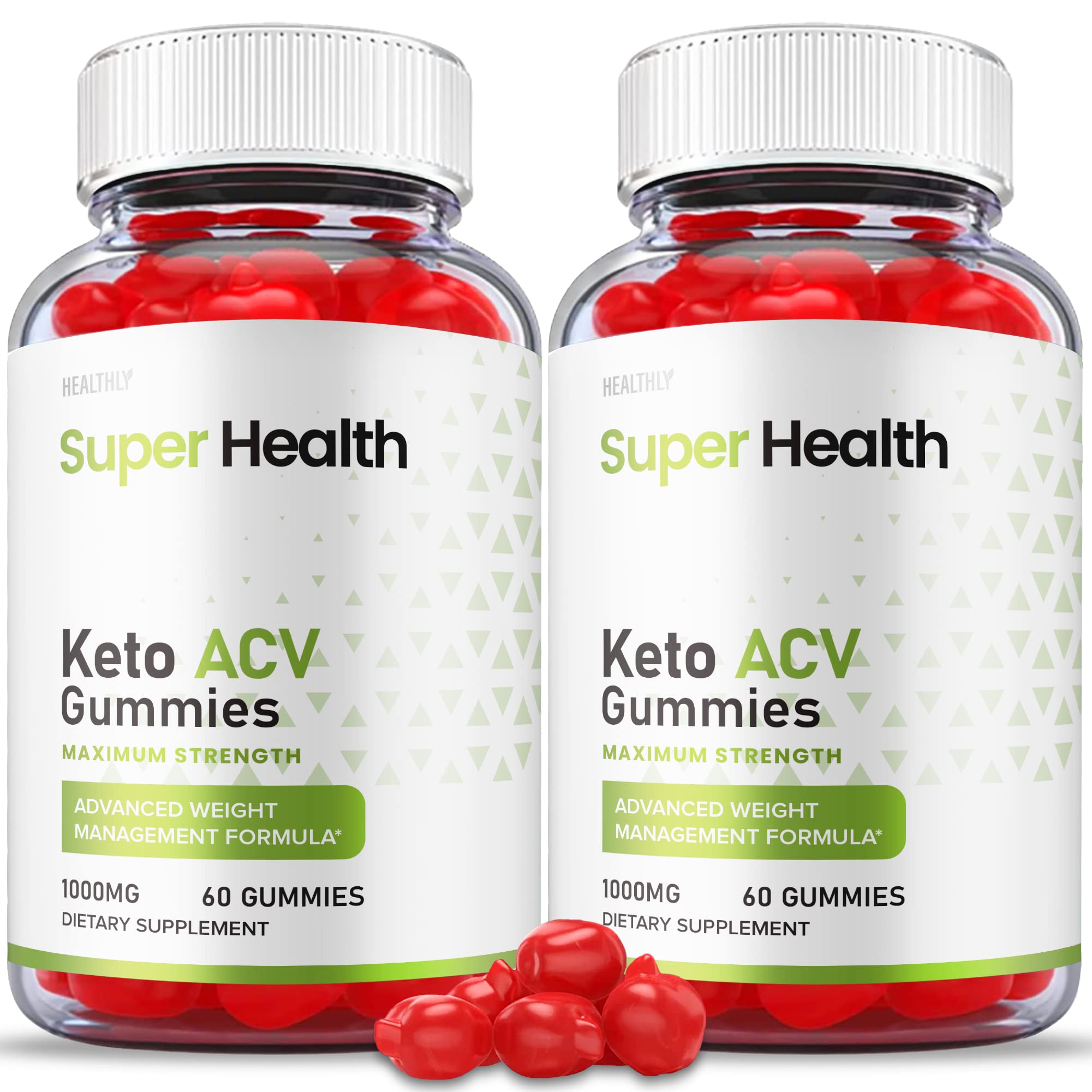 (2 Pack) Super Health Keto ACV Gummies - Apple Cider Vinegar Weight Loss Supplement with Advanced Formula - 120 Gummies for Ketogenic Diet & Healthy Lifestyle - Perfect for On-the-Go Wellness Support