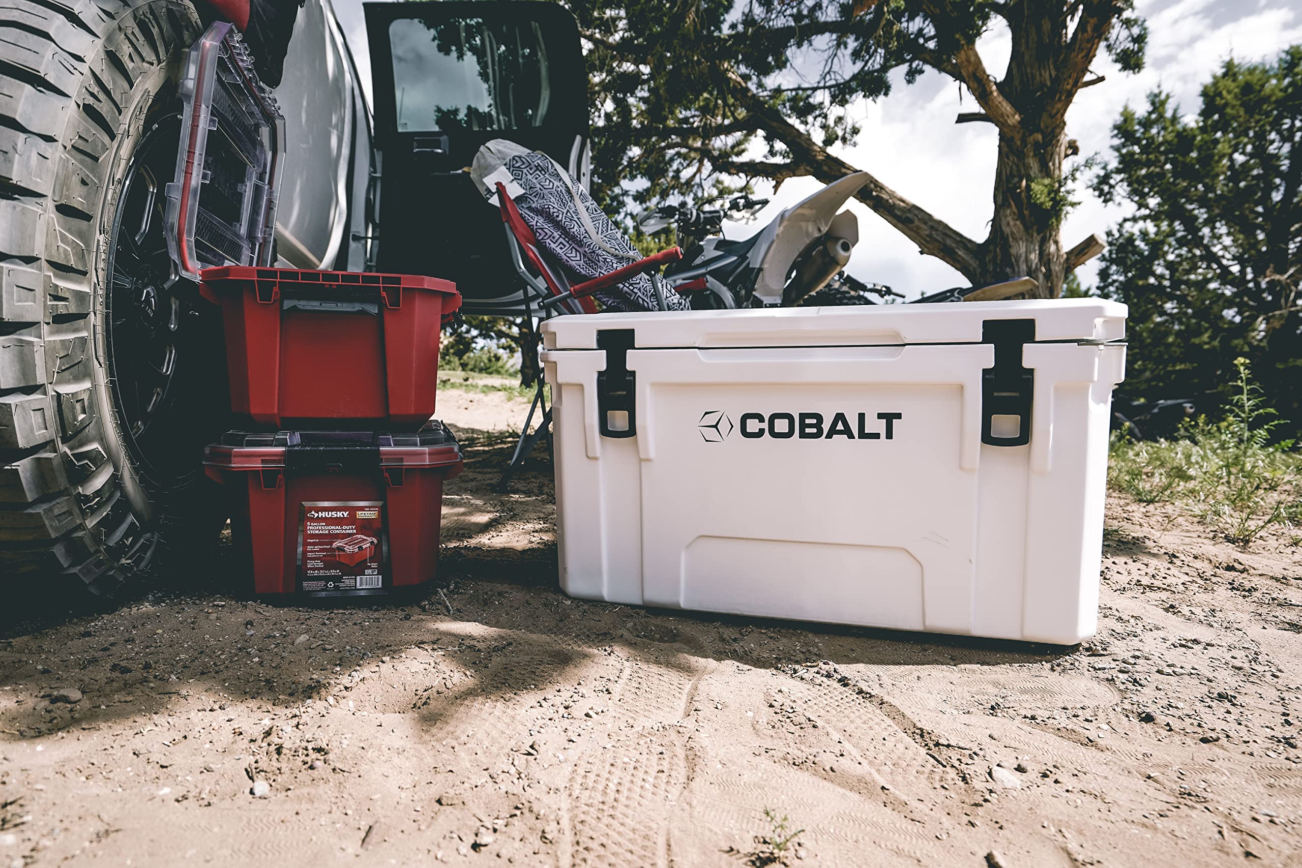 Cobalt 55 Quart Roto Molded Super Ice Cooler - Heavy Duty Large Ice Chest Keeps Ice Cold for 3 Days | Perfect for Camping, Beach Trips, Tailgating & Outdoor Adventures