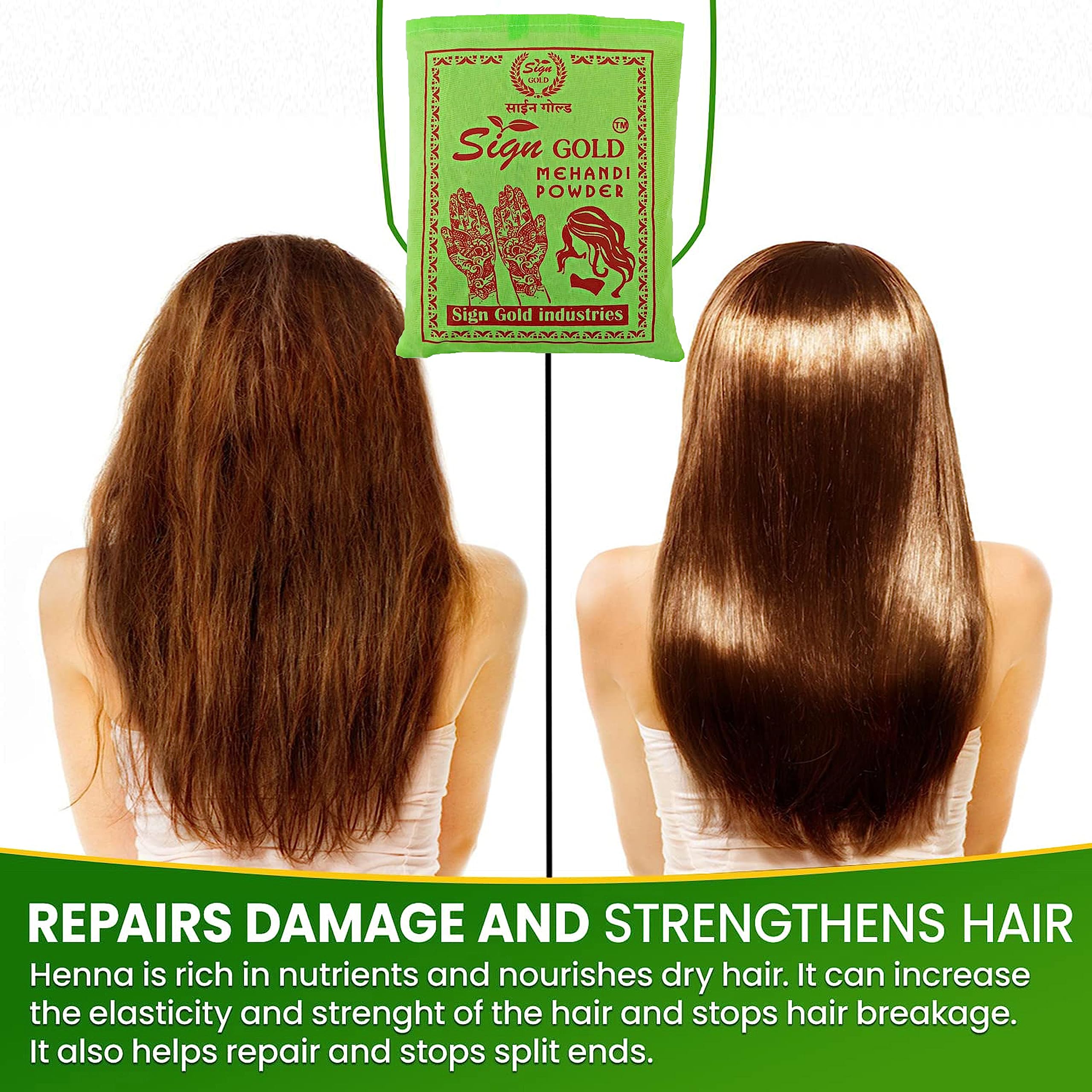 Premium Gold Henna Powder for Natural Hair Dye & Conditioning | Safe & Organic Herbal Hair Color for DIY Styling at Home