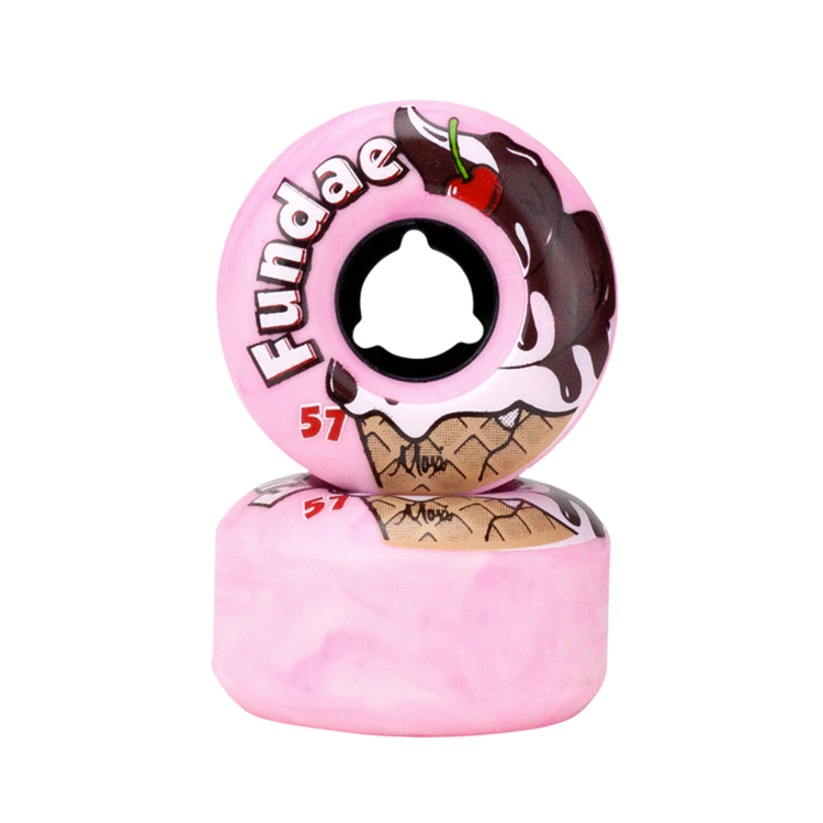 Fundae 34mm x 57mm Skateboard Wheels - High Performance Cruiser Wheels for Smooth Riding | Perfect for Street Skating, Park Riding & Commuting