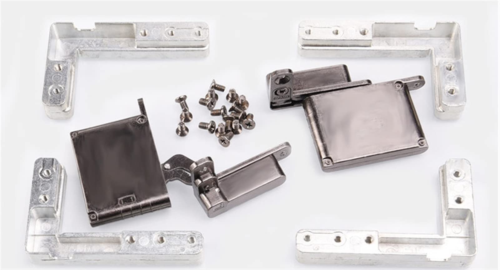 HIMALIOP Heavy Duty Invisible Aluminum Door Hinges - Hydraulic Soft Close Cabinet Hinges with Muffler Cushion & Bearing - Hidden Installation for Smooth & Quiet Operation (White) - Perfect for Kitchen Cabinets, Wardrobes & Furniture Doors