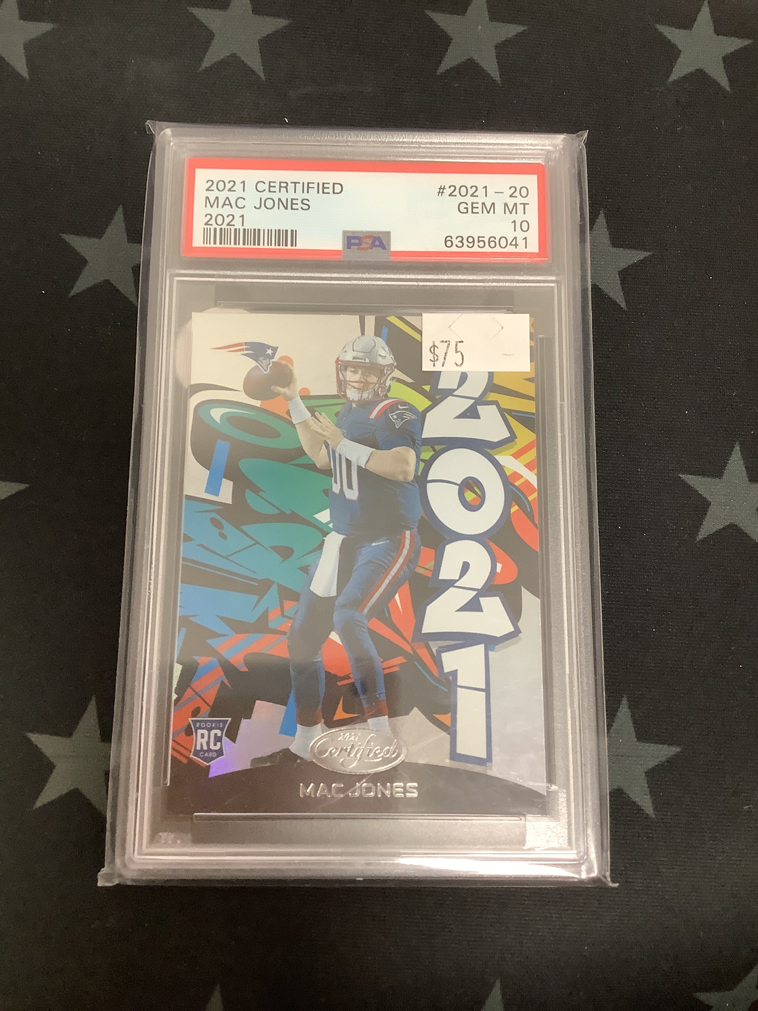 Certified 2021 Mac Jones Rookie Card #2021 PSA GEM MT 10 - Authentic Football Collectible for Fans, Investors & Fantasy Sports Enthusiasts