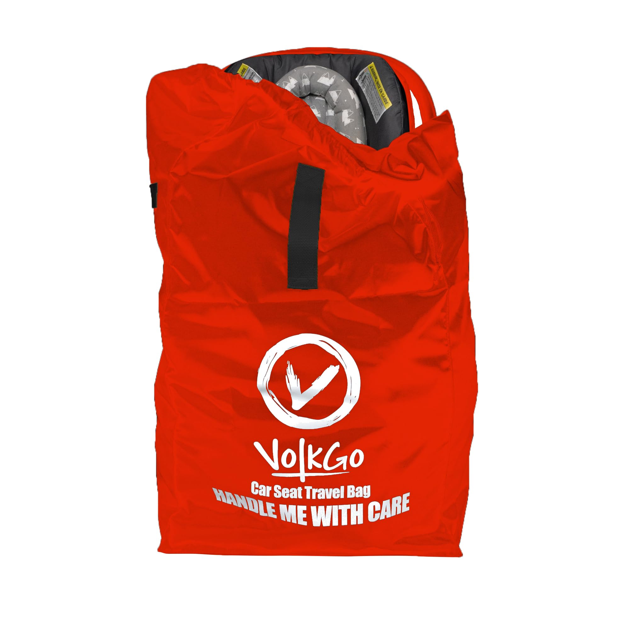 V VOLKGO Airplane Car Seat Travel Bag - Durable, Lightweight & Easy Carry Gate Check Bag for Airplane Travel - Perfect for Protecting Car Seats During Flights, Road Trips & Storage
