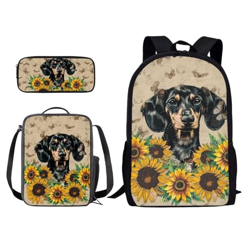 Dachshund Sunflower Butterfly