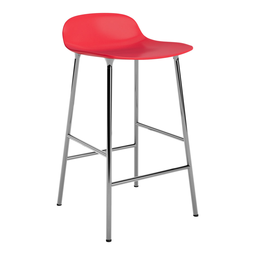 Modern Metal Leg Form Counter Stool - Bar Stool for Kitchen Island, Breakfast Nook & Home Decor