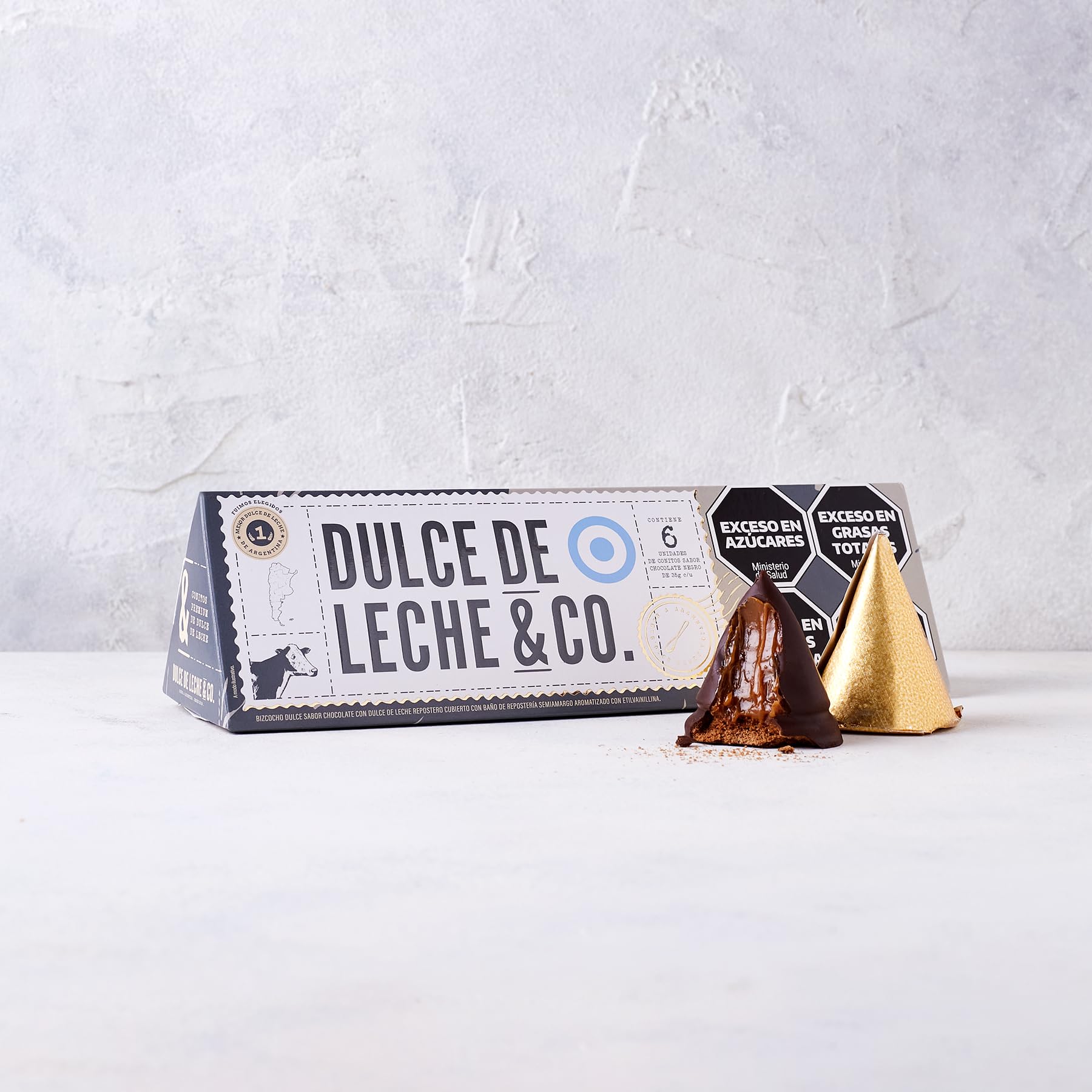 Premium Dulce de Leche Conitos - Dark Chocolate Covered Caramel Milk Cookies (6 Pieces x 3 Packs) | Authentic Argentinian Treats for Gifts, Parties & Dessert Lovers