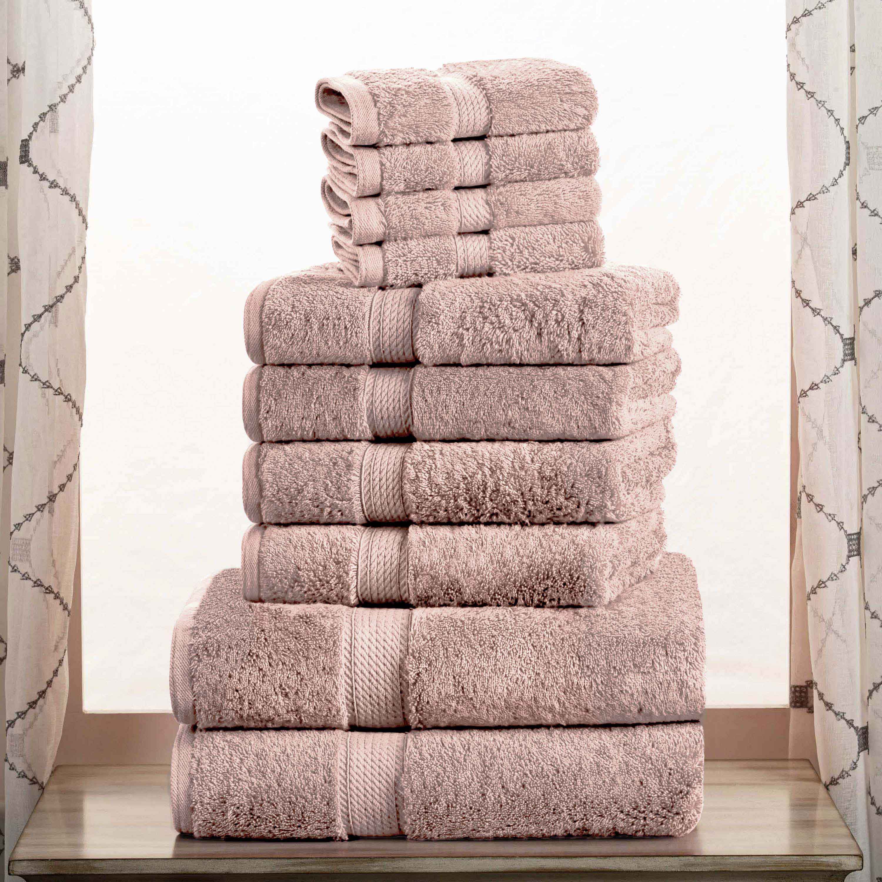 Premium Egyptian Cotton 10-Piece Towel Set - Ultra Soft, Heavyweight & Plush for Bath, Spa & Luxury Home Use