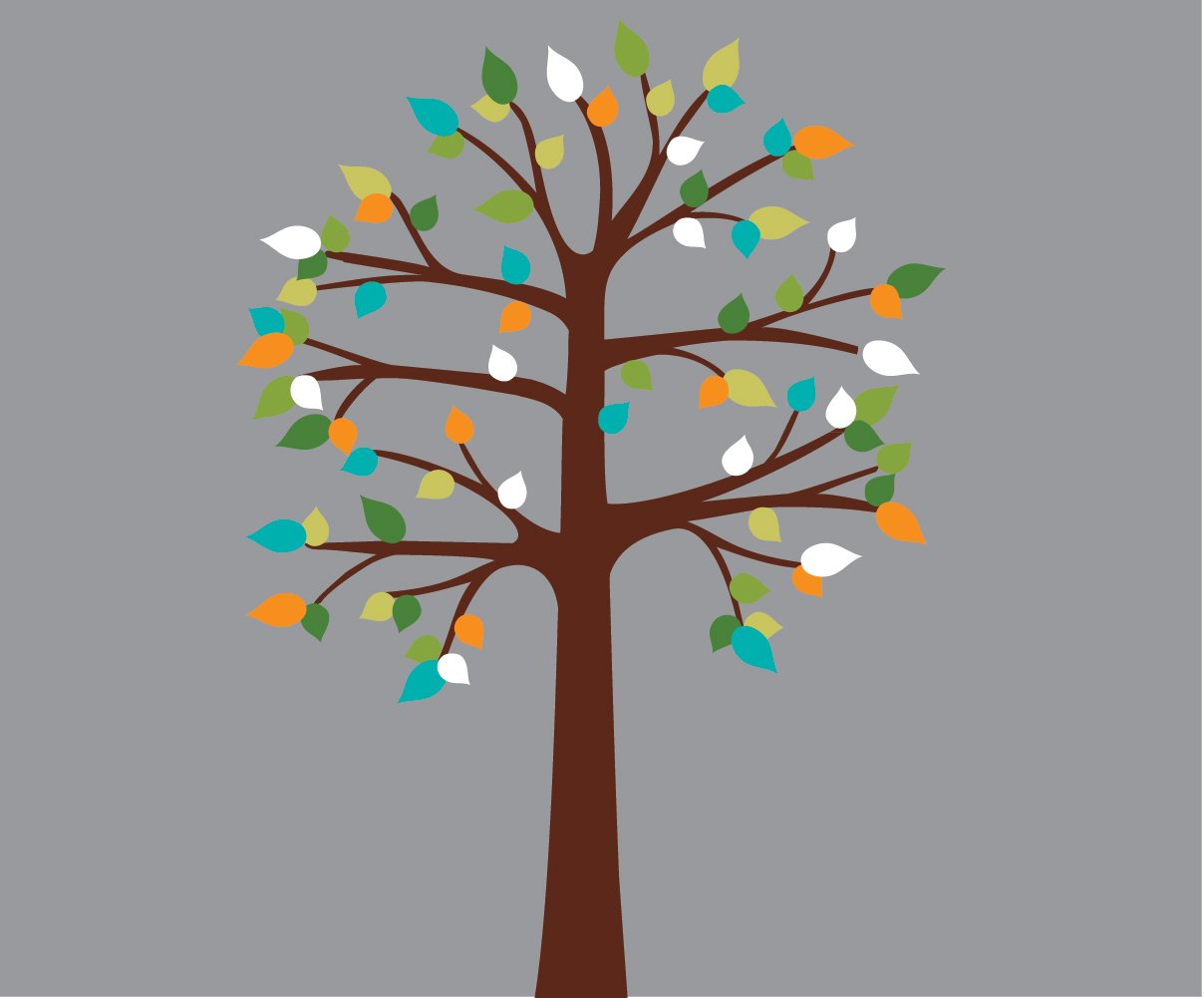 Vinyl Tree Wall Decal for Nursery - Teal Shelf Decoration, Removable Wall Sticker for Kids Room, Bookshelf & Shelving Decor - Perfect for Baby Bedroom, Playroom & Nursery Wall Art