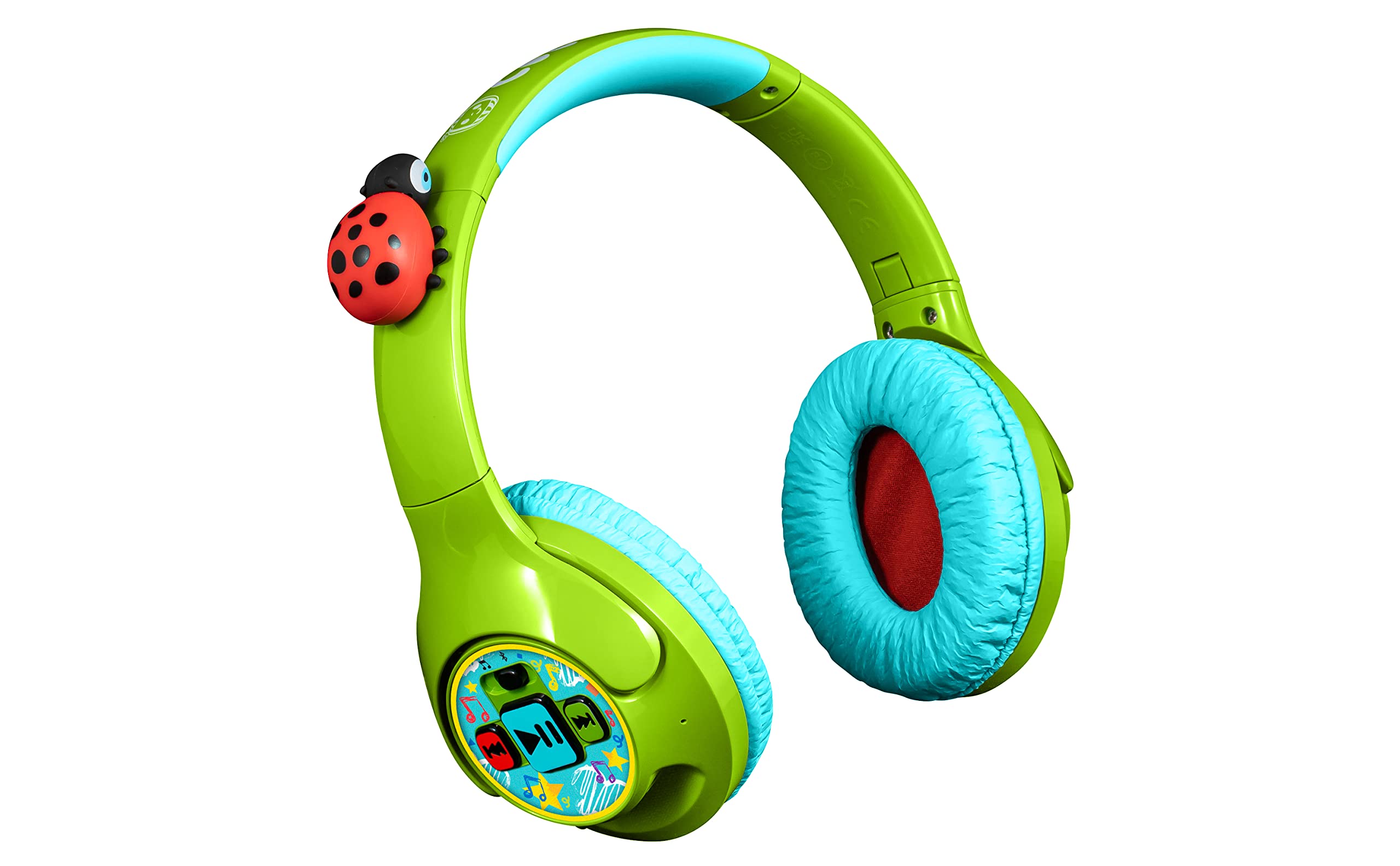 **eKids Cocomelon Toddler Headphones with Built-in Kids Music - Bluetooth Wireless Headphones for Kids, Rechargeable Battery & USB-C Cable - Perfect for Travel, Learning & Screen Time**