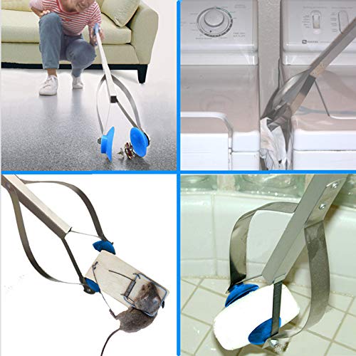 ArcMate EZ Reacher Replacement Gripper Cups - Food Safe Silicone Grabber Tips for Indoor Use - Heat Resistant with Locknuts (Blue, 2 Pairs/4 Cups) - Perfect for Elderly Assistance, Mobility Aid, and Household Item Retrieval