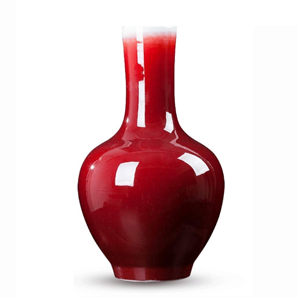 XJJZS Mid Century Modern Round Ceramic Vase - Handcrafted Home Decor for Flowers, Centerpiece & Living Room Decor | Perfect for Farmhouse, Boho & Scandinavian Style Interior Design