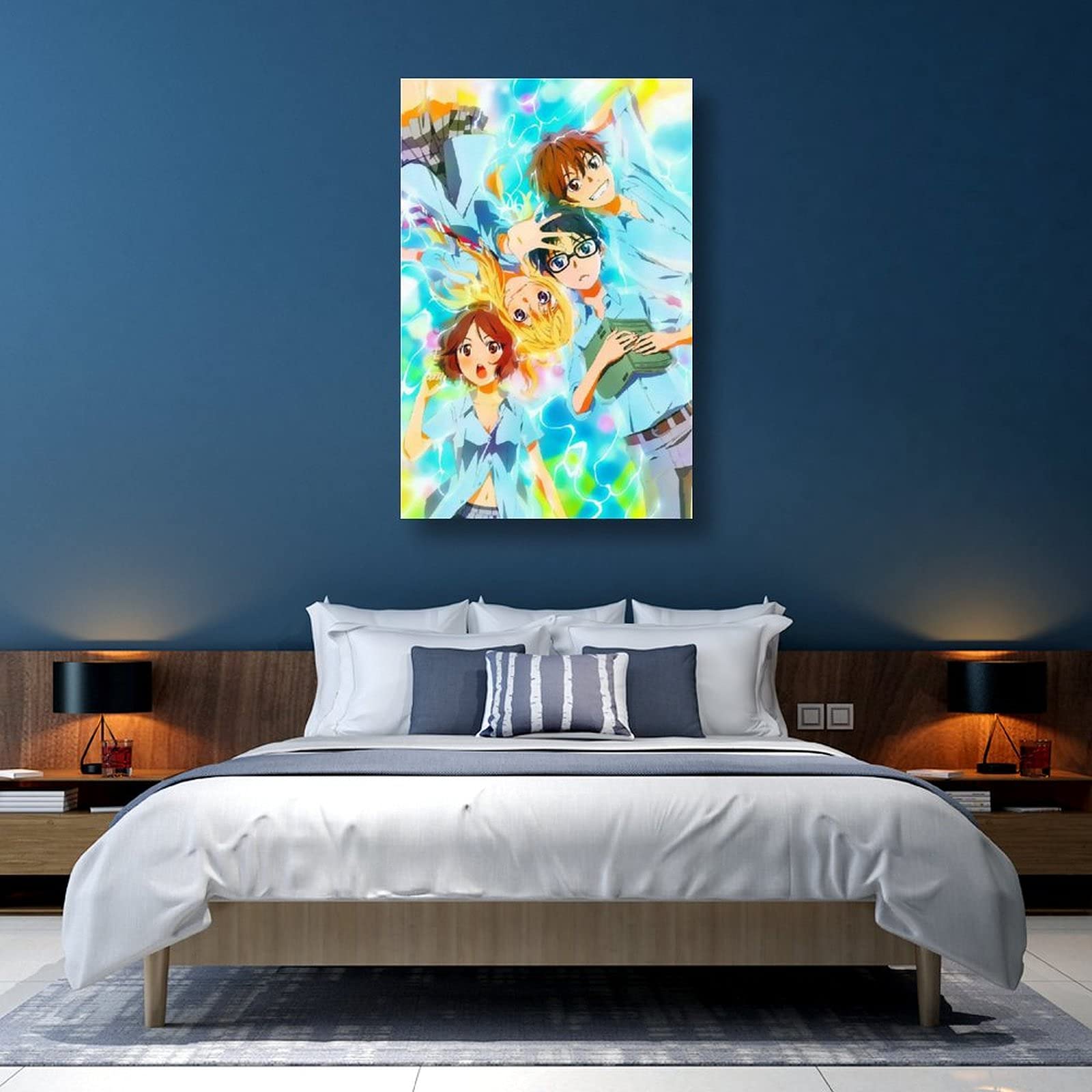 Anime Cartoon Posters - Your Lie in April Manga Wall Art Canvas Prints (24x36inch/60x90cm) - Modern Home Decor, Room Aesthetic, Unframed/Framed Options - Perfect for Bedroom, Living Room & Office Decorations