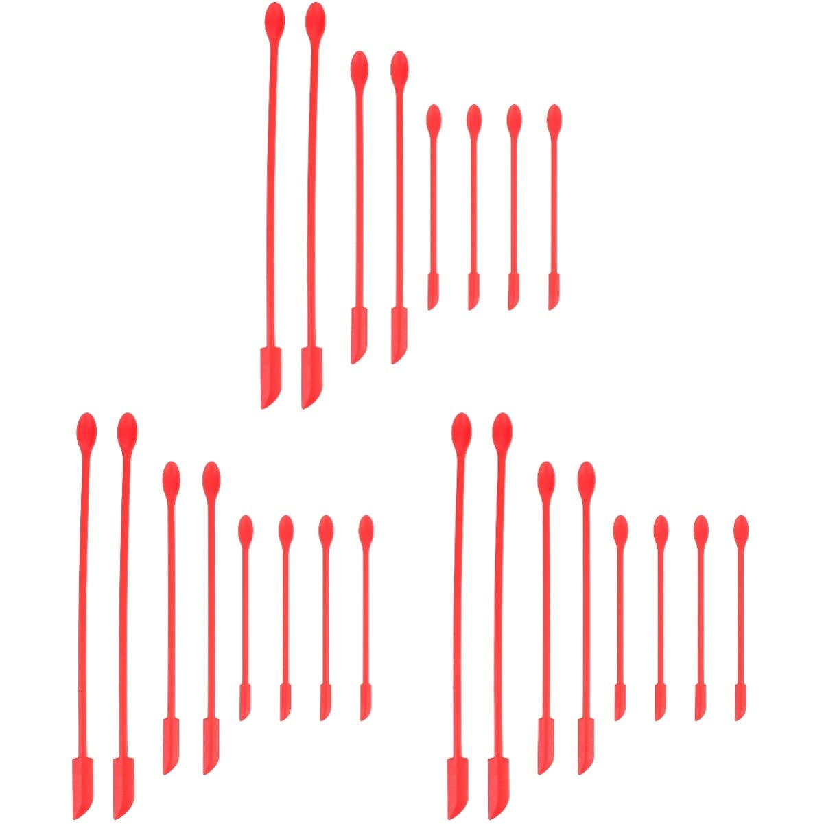 24pcs Silicone Makeup Spatulas - Small Cosmetic & Kitchen Scrapers for Jars & Containers