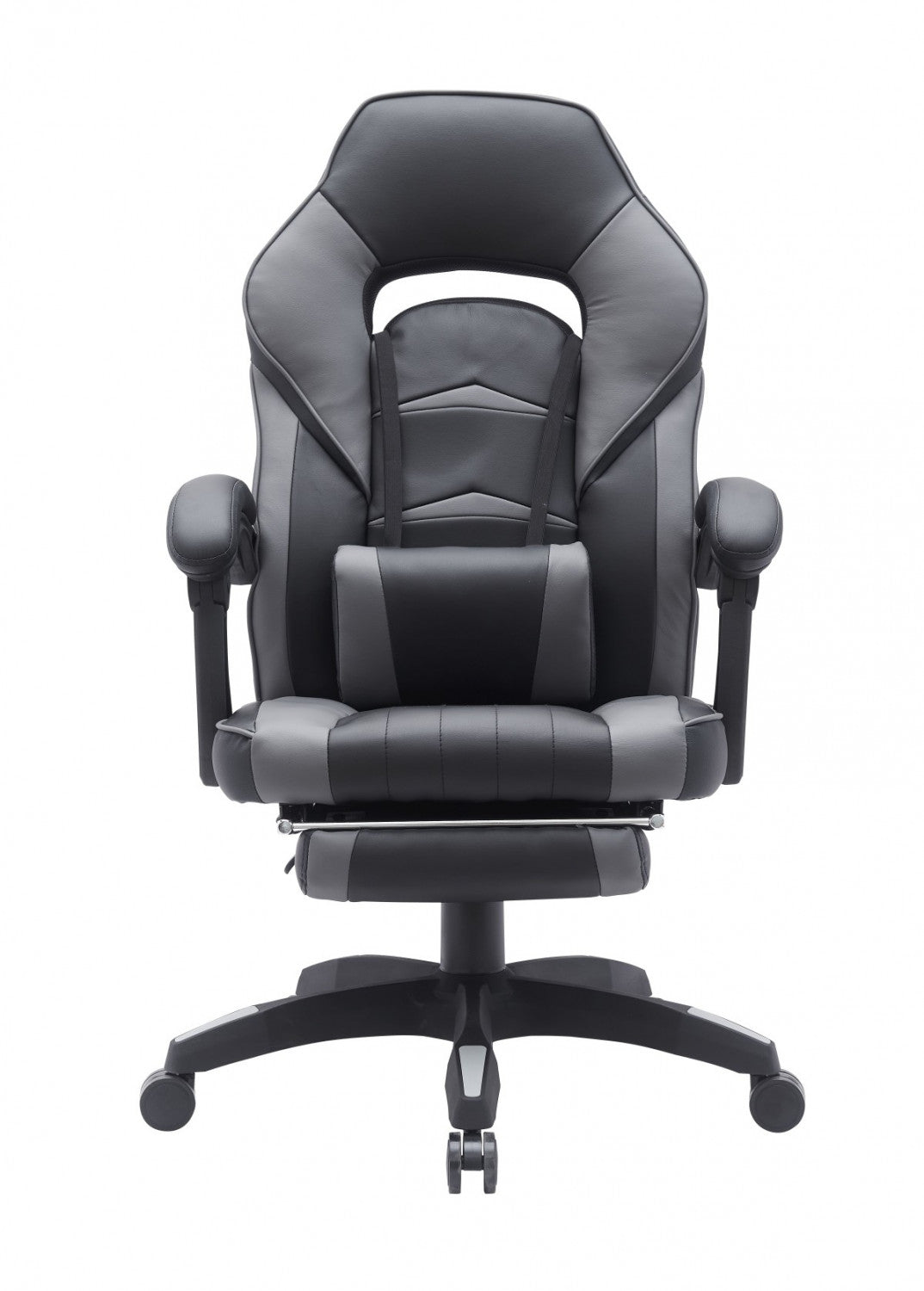 Bentley Gaming Chair - Ergonomic Racing Style Computer Chair with Adjustable Height & Lumbar Support - Black/Grey - Perfect for PC Gaming, Office Work & Home Use