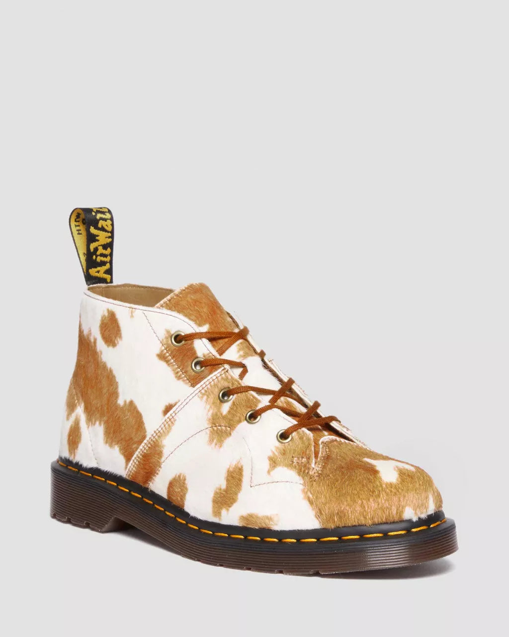 Trendy Church Jersey Cow Print Faux Fur Monkey Boots - Stylish & Comfortable for Casual Outings, Parties & Fashion Events