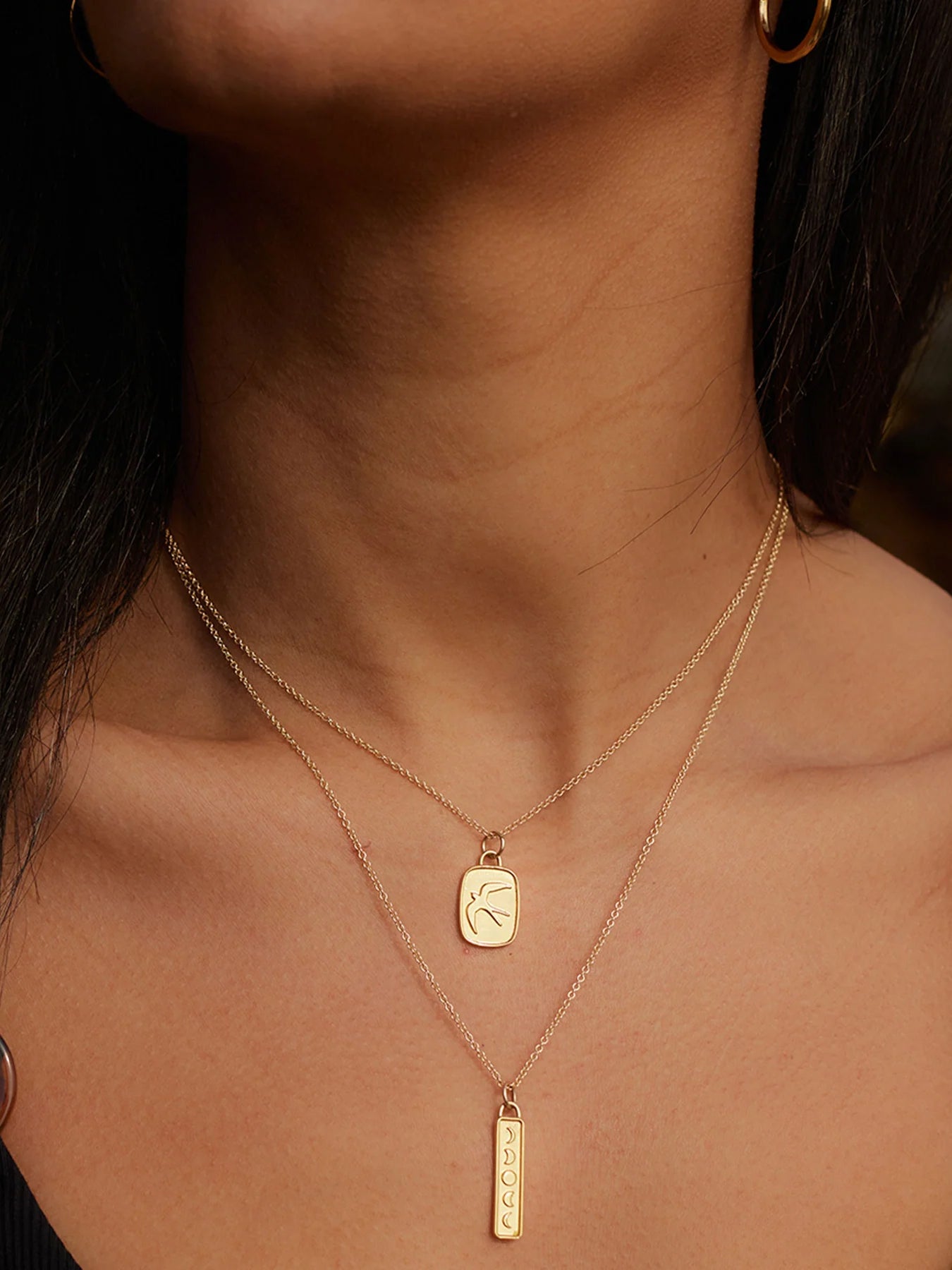 Wanderlust Life Gold Chain Pendant Necklace with Aqua Stone - Perfect for Travel, Beach Vacations & Boho Fashion