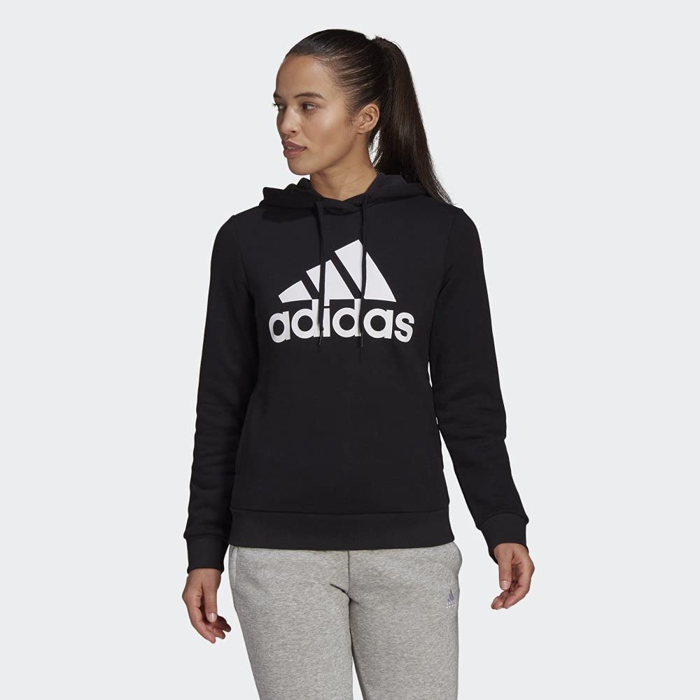 Adidas Women's Essentials Logo Fleece Hoodie - Soft Warm Pullover Sweatshirt for Casual Wear, Gym & Outdoor Activities
