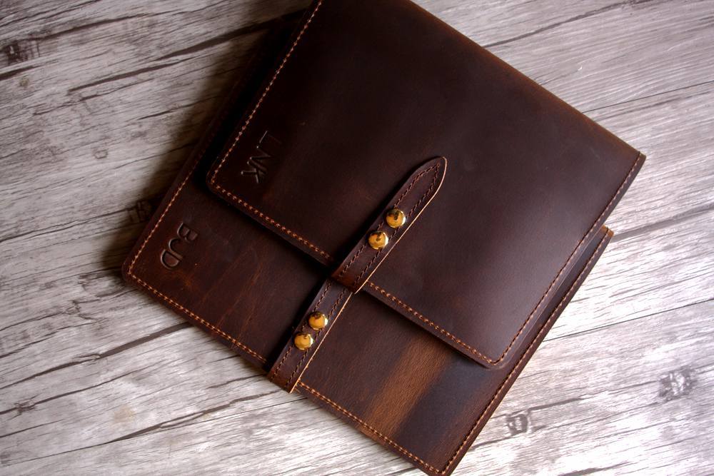 Rustic Dark Brown Leather A5 Notebook Cover - Refillable Journal Cover for Writing, Travel & Business - Handmade Leather Diary Holder for Men & Women
