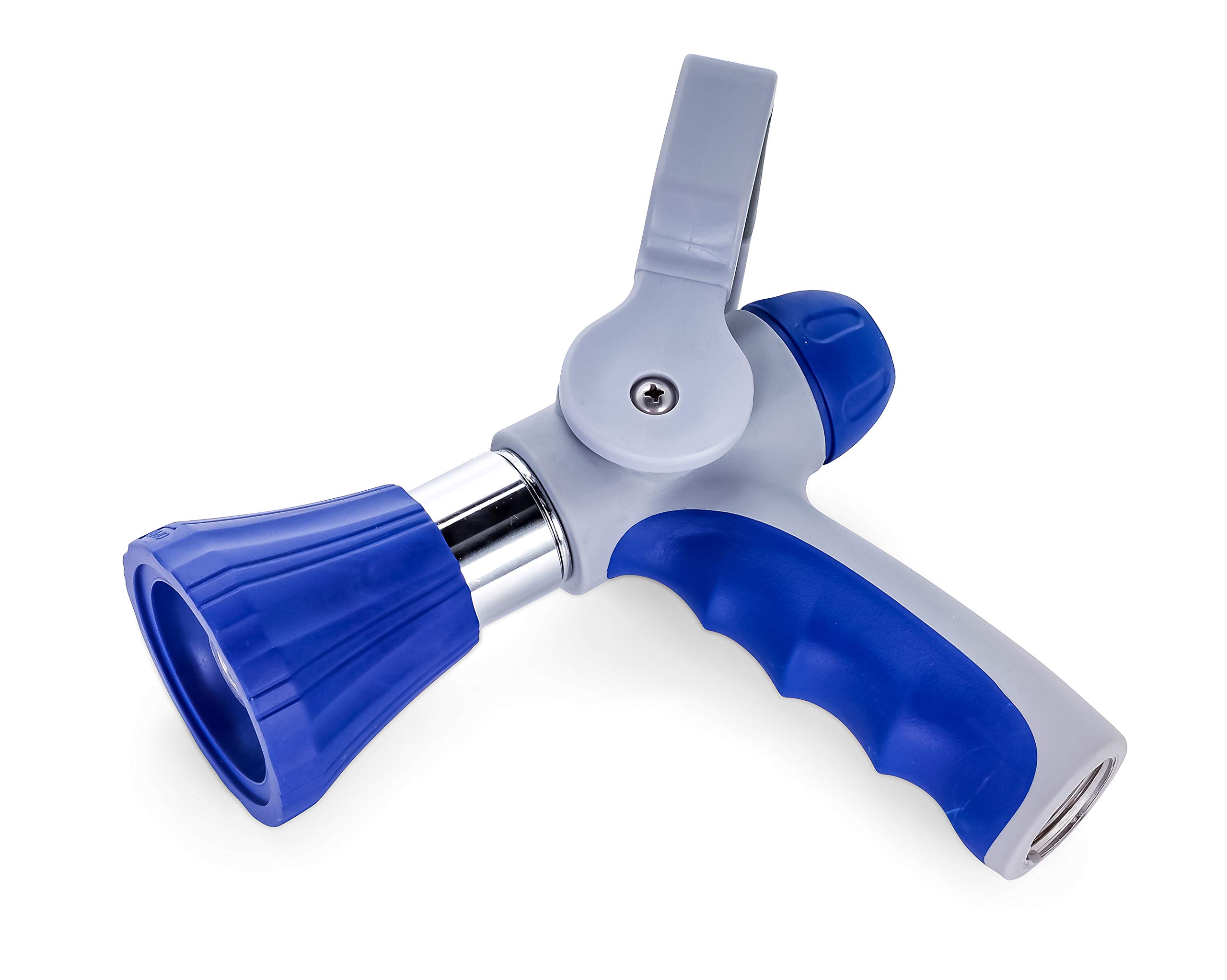 Camco 41987 Coil Hose Nozzle with Hand Lever - Heavy Duty RV Water Hose Sprayer for Camping, Gardening & Car Washing