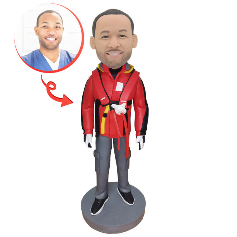 Custom Climber & Mountaineer Enthusiast Bobblehead Figurine - Perfect Gift for Outdoor Adventurers & Rock Climbing Lovers - Great for Office Desk, Car Dashboard & Home Decor