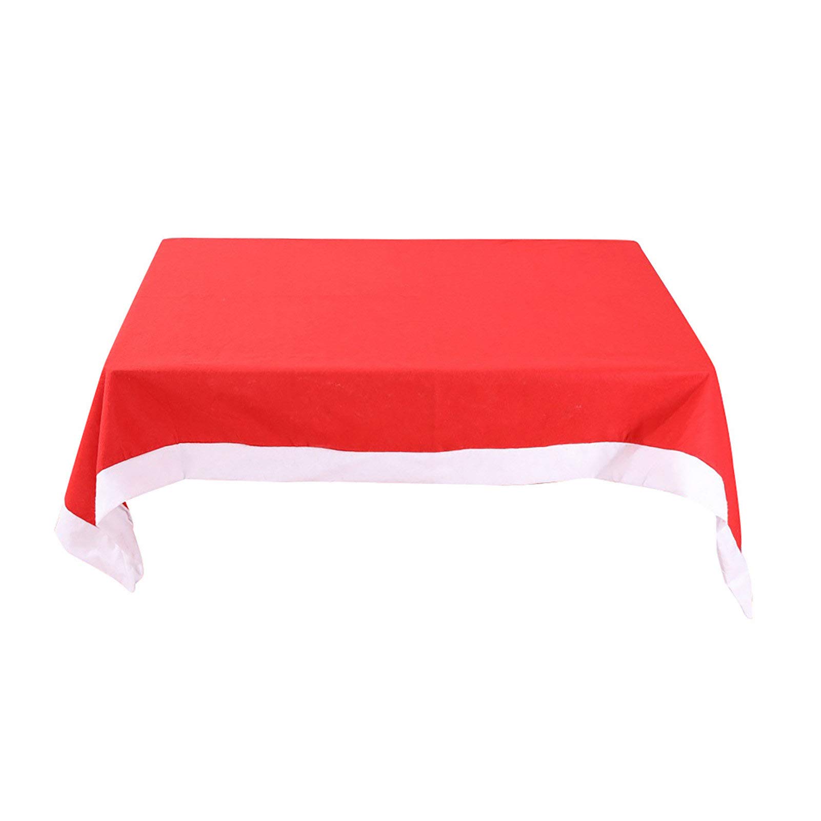 HEVIRGO 2021 Christmas Tablecloth - 52x82 Inch Red Rectangular Holiday Table Cover for Dining Decor, Party & Festive Home Protection