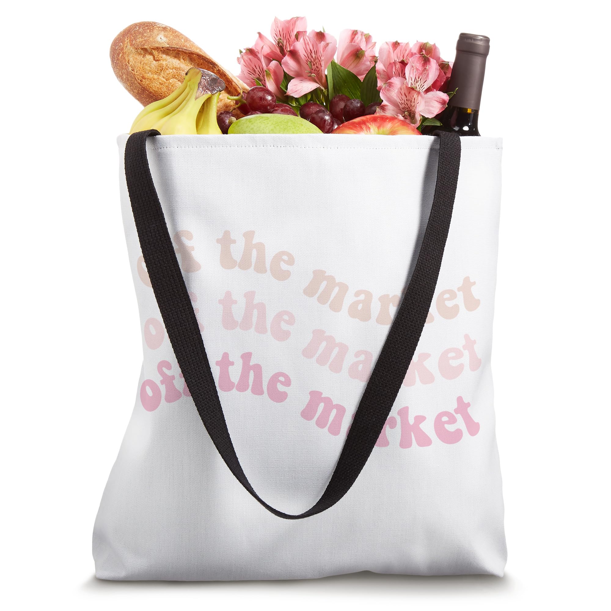 Stylish 'Off the Market' Canvas Tote Bag - Eco-Friendly Reusable Shopping Bag for Groceries, Beach & Work Commute