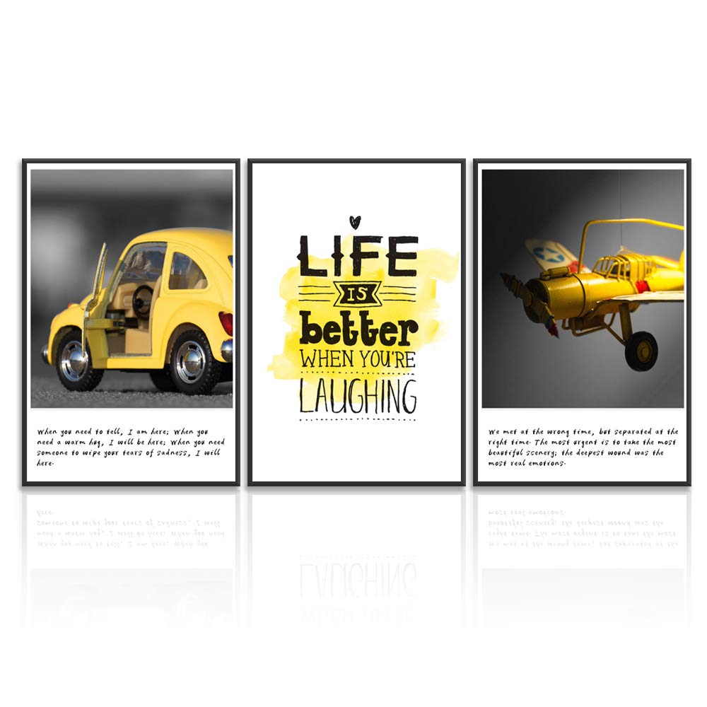 Wall26 3-Panel Framed Canvas Wall Art Set - Modern Cityscape Building Theme Print (16x24 Inches Each) for Living Room & Bedroom Decor - Ready to Hang Home Office Wall Decor - Perfect for Urban Style Interiors & Apartment Decorating