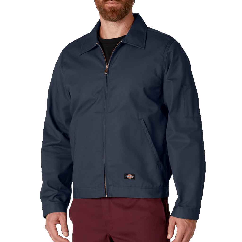 Dickies Unlined Eisenhower Jacket for Men - Dark Navy Workwear | Durable Cotton Twill Jacket for Casual & Work Outfits | Perfect for Construction, Warehouse & Outdoor Activities