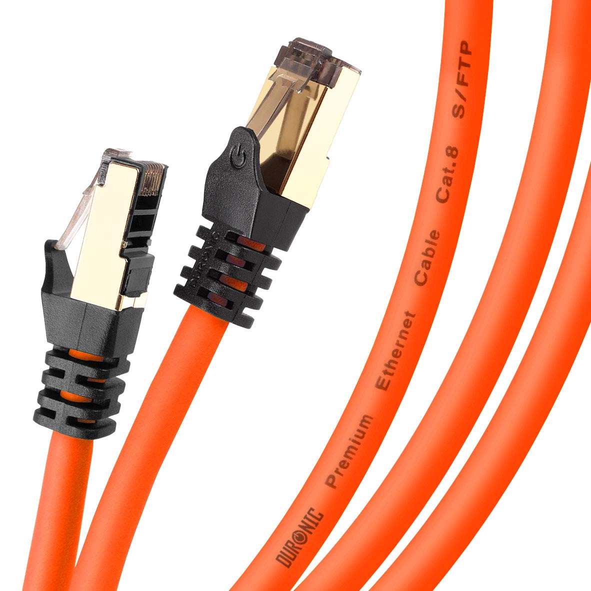 Duronic CAT 8 Ethernet Cable 5M (16.4ft) High-Speed 40Gbps 2000MHz Shielded Network Cable, SFTP Snagless RJ45 Connector - Perfect for Gaming, Streaming & Home Office Setup