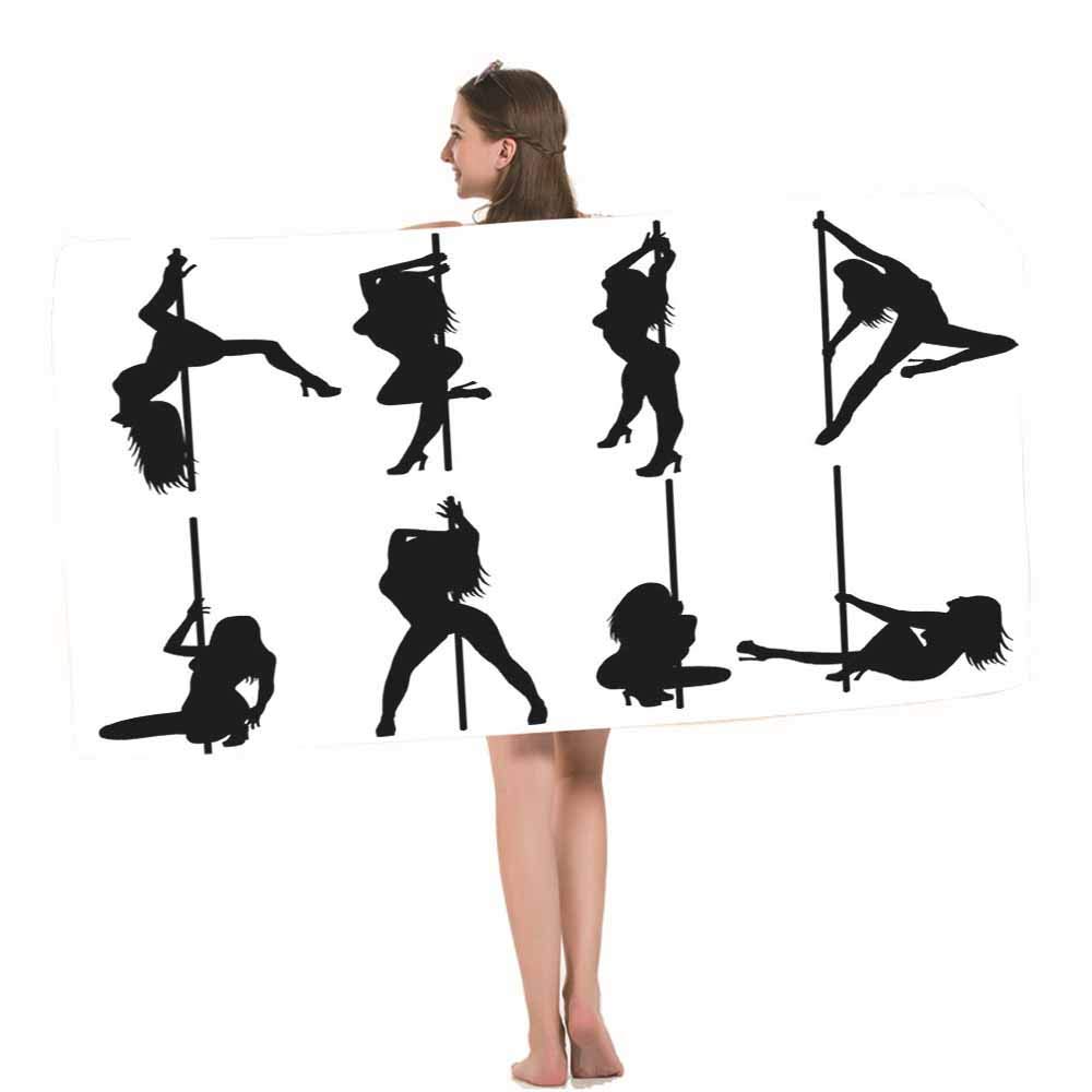 Sexy Pole Dance Beach Towel - 8 Shape Stripper Soft Highly Absorbent Bath Towel for Women | Perfect for Swimming, Sports, Beach, Gym & Bathroom | Great for Pole Dancing, Pool Parties & Sensual Fitness