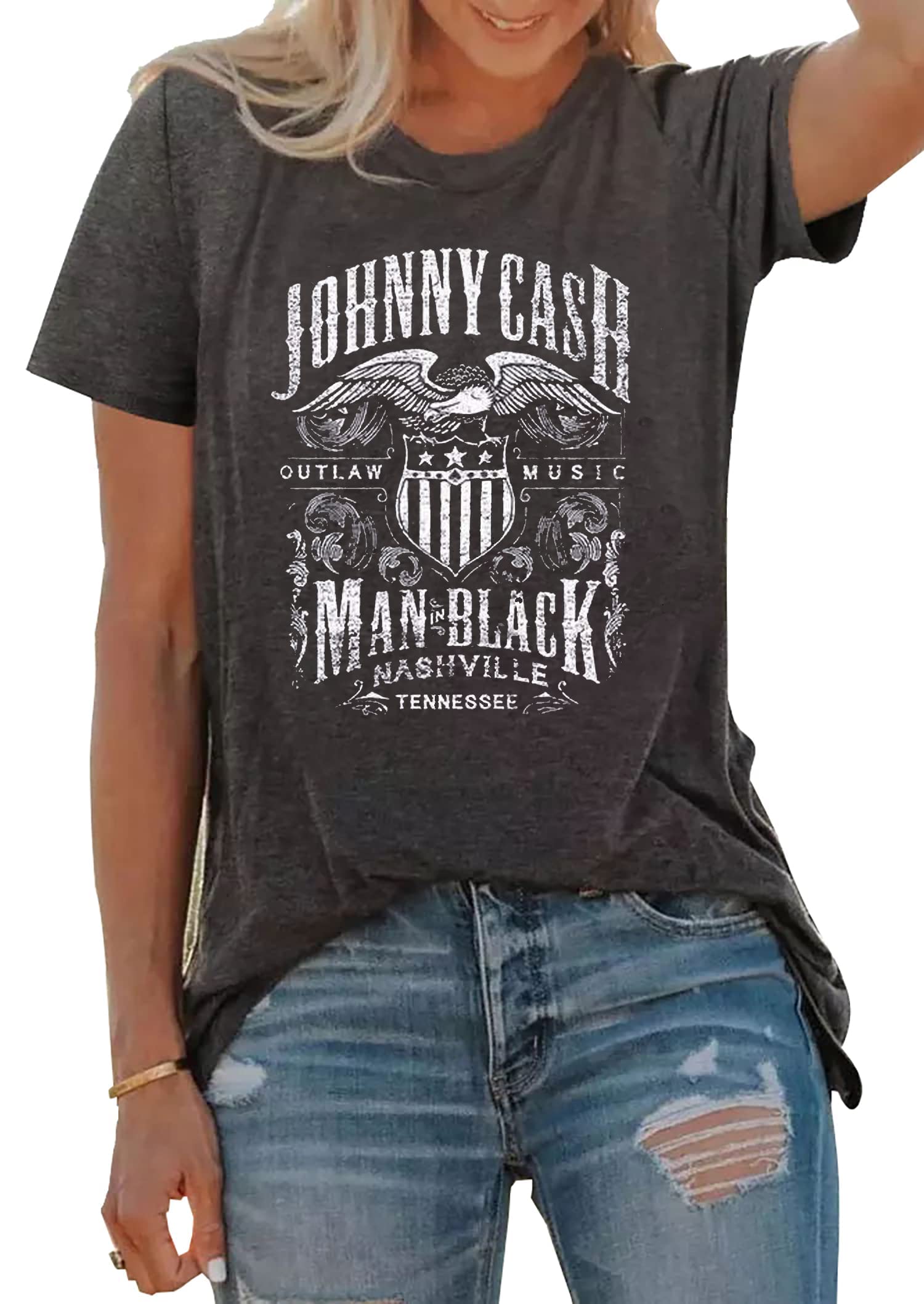 Vintage Nashville Tennessee Country Music T-Shirt for Women - Graphic Tee for Music Lovers - Perfect for Concerts, Summer Vacations & Casual Wear