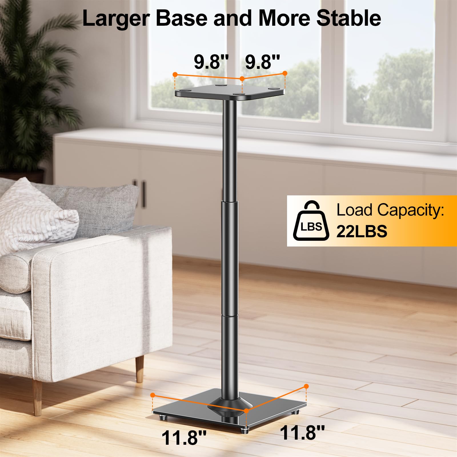 ELIVED Universal Adjustable Speaker Stands 28
