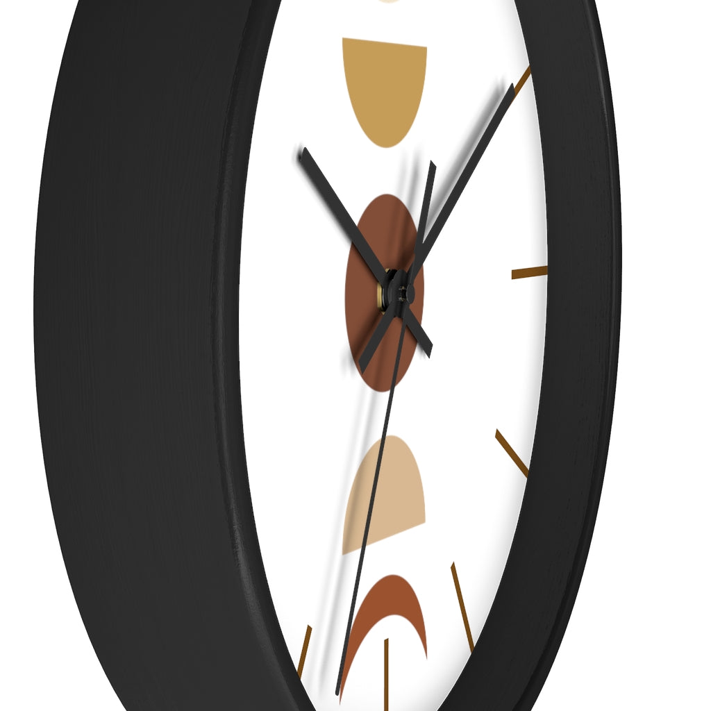 Stylish Wooden Moon Face Wall Clock - Organic Theme Home Decor for Living Room, Bedroom & Office