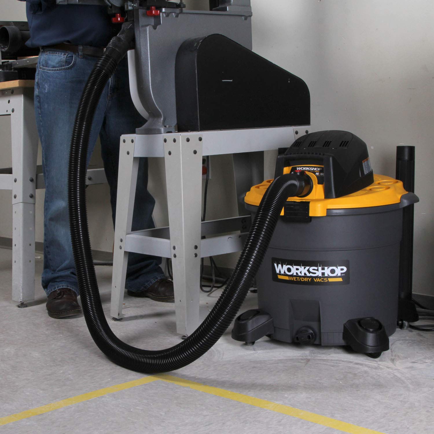 WORKSHOP WS25001A Wet/Dry Vacuum Dusting Brush Attachment - Compatible with 2-1/2-inch Hoses & Extension Wands - Perfect for Cleaning Carpets, Floors, and Workshop Debris