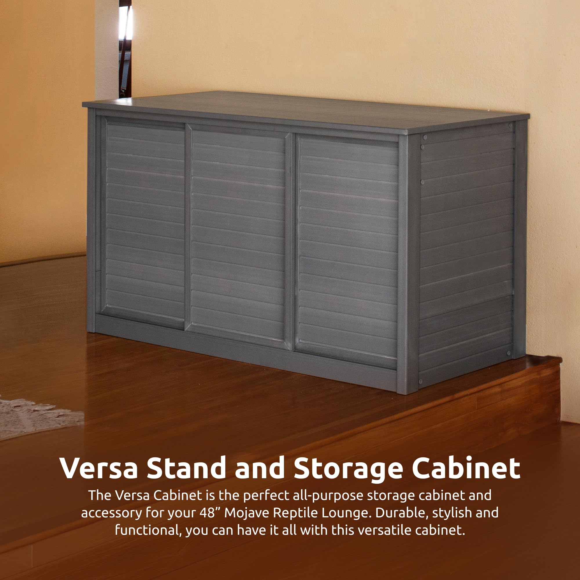 New Age Pet ECOFLEX Versa Stand Storage Cabinet for Dogs & Cats - 48-Inch Durable WPC Composite Pet Organizer | Non-Toxic, Easy Assembly | Store Pet Food, Toys, Bedding & Accessories | Perfect for Living Room, Garage or Pet Room | 10-Year Warranty