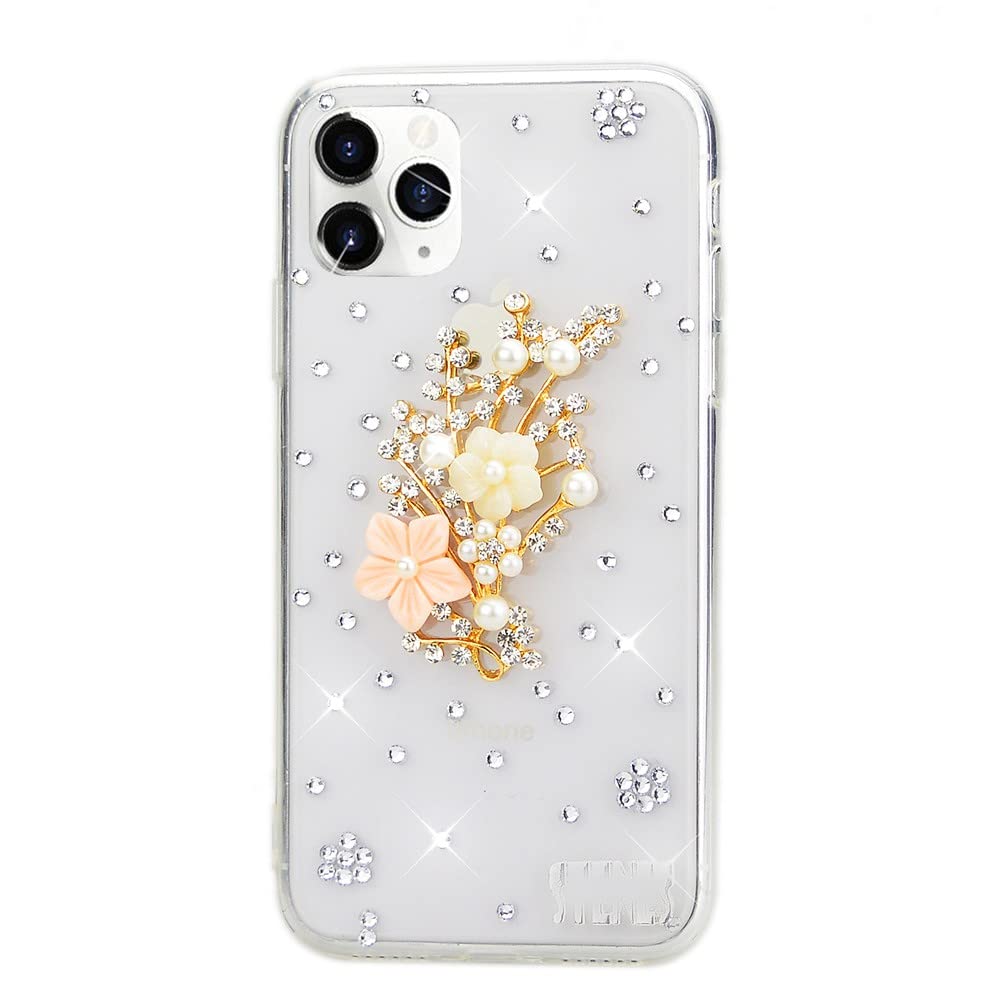 AS-Zeke Elegant Floral Handmade Phone Case for Samsung Galaxy A20 6.4 Inch (2019) - Pink | Protective Cover with Flower Design | Perfect for Daily Use, Gifts & Special Occasions
