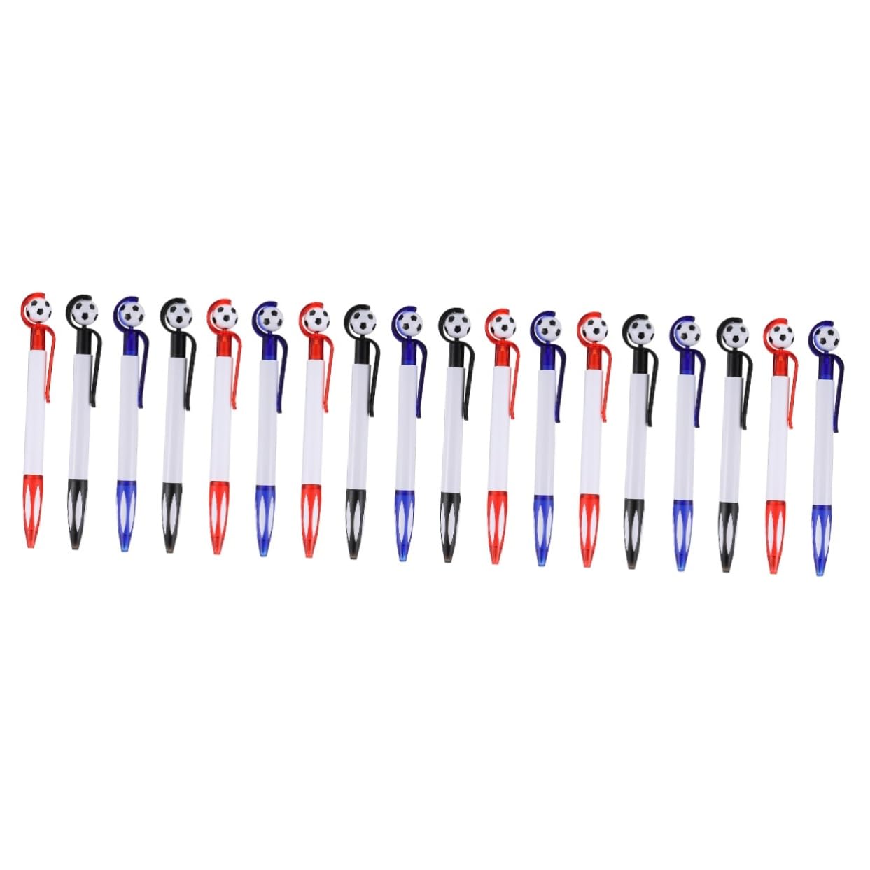 DIYEAH 18-Piece Soccer Ballpoint Pens - Fun Cartoon Plastic Pens for Office, School & Craft Projects - Unique Novelty Writing Supplies for Soccer Fans & Gift Ideas
