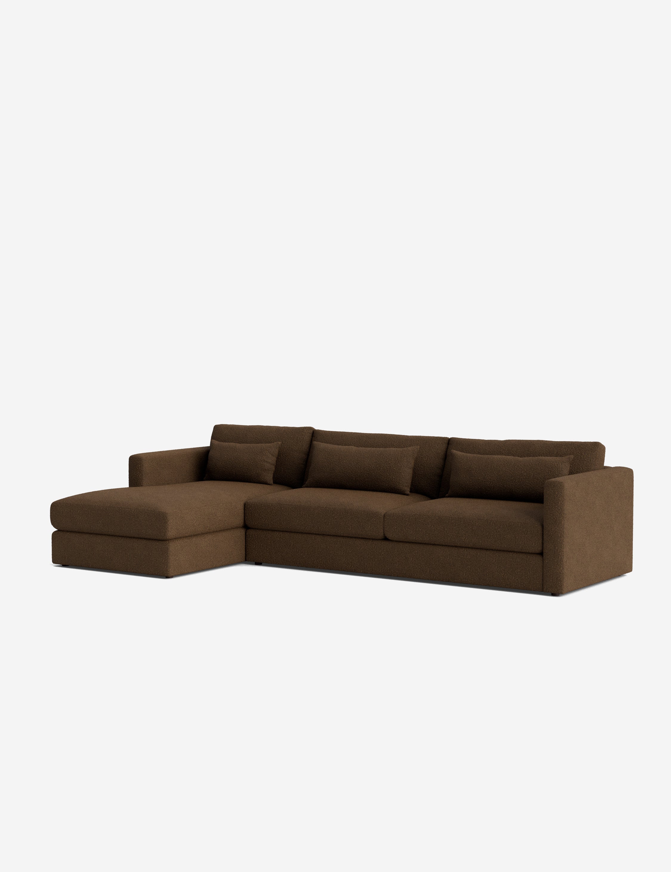 Durham Chaise Sectional Sofa - Modern L-Shaped Couch with Chaise Lounge | Comfortable Fabric Upholstery for Living Room, Family Room & Home Theater