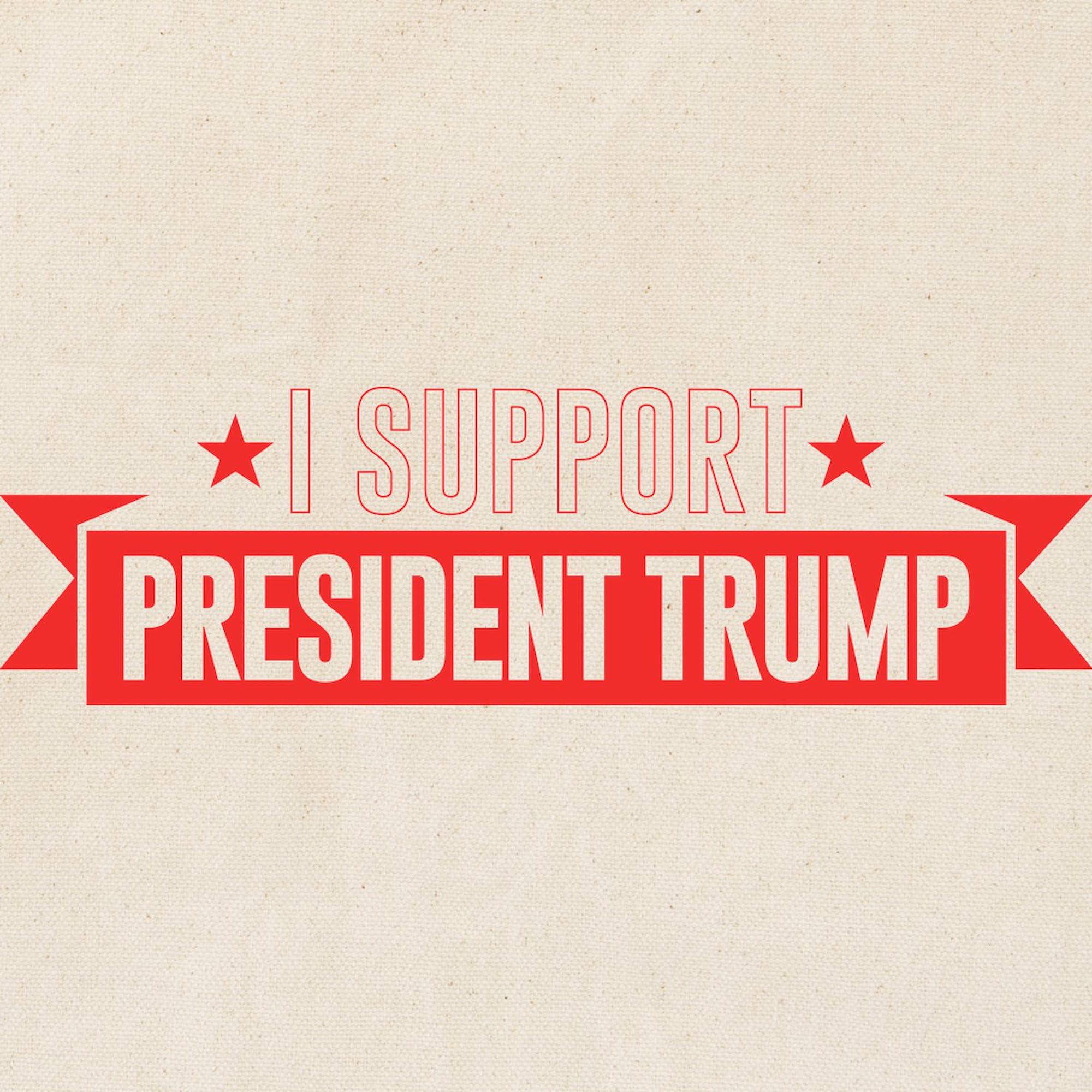 Trump 2024 Tote Bag - Natural Canvas Reusable Shopping Bag with 'I Support President Trump' Print - Eco-Friendly Grocery Bag for Political Rallies, Beach Trips & Daily Use