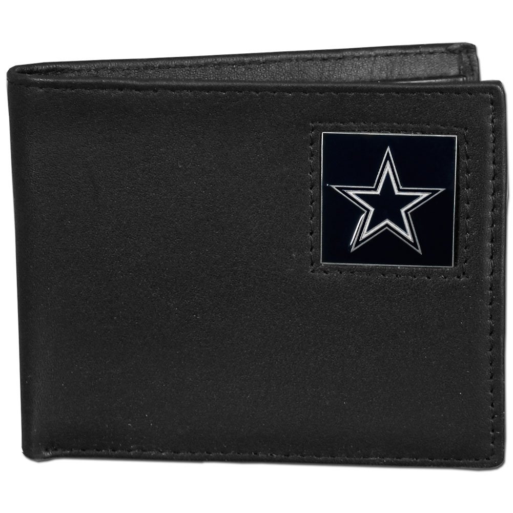 NFL Dallas Cowboys Genuine Leather Bi-Fold Wallet for Men - Stylish RFID Blocking Credit Card Holder - Perfect for Football Games, Travel & Everyday Use