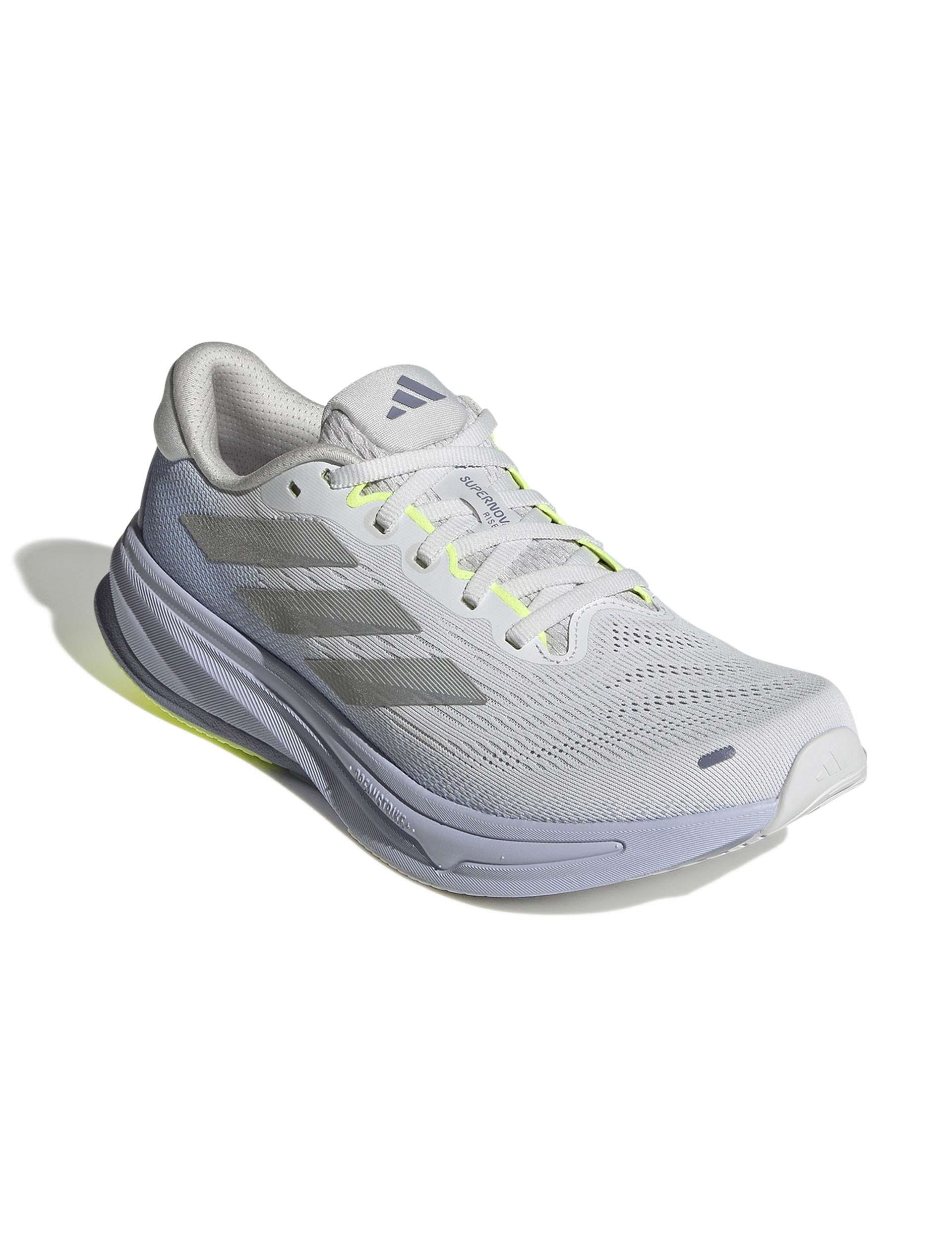 Supernova Rise 2 Running Shoes for Men & Women - Lightweight Cushioned Dash Grey/Matte Silver/Silver Violet - Perfect for Marathon Training, Jogging & Gym Workouts