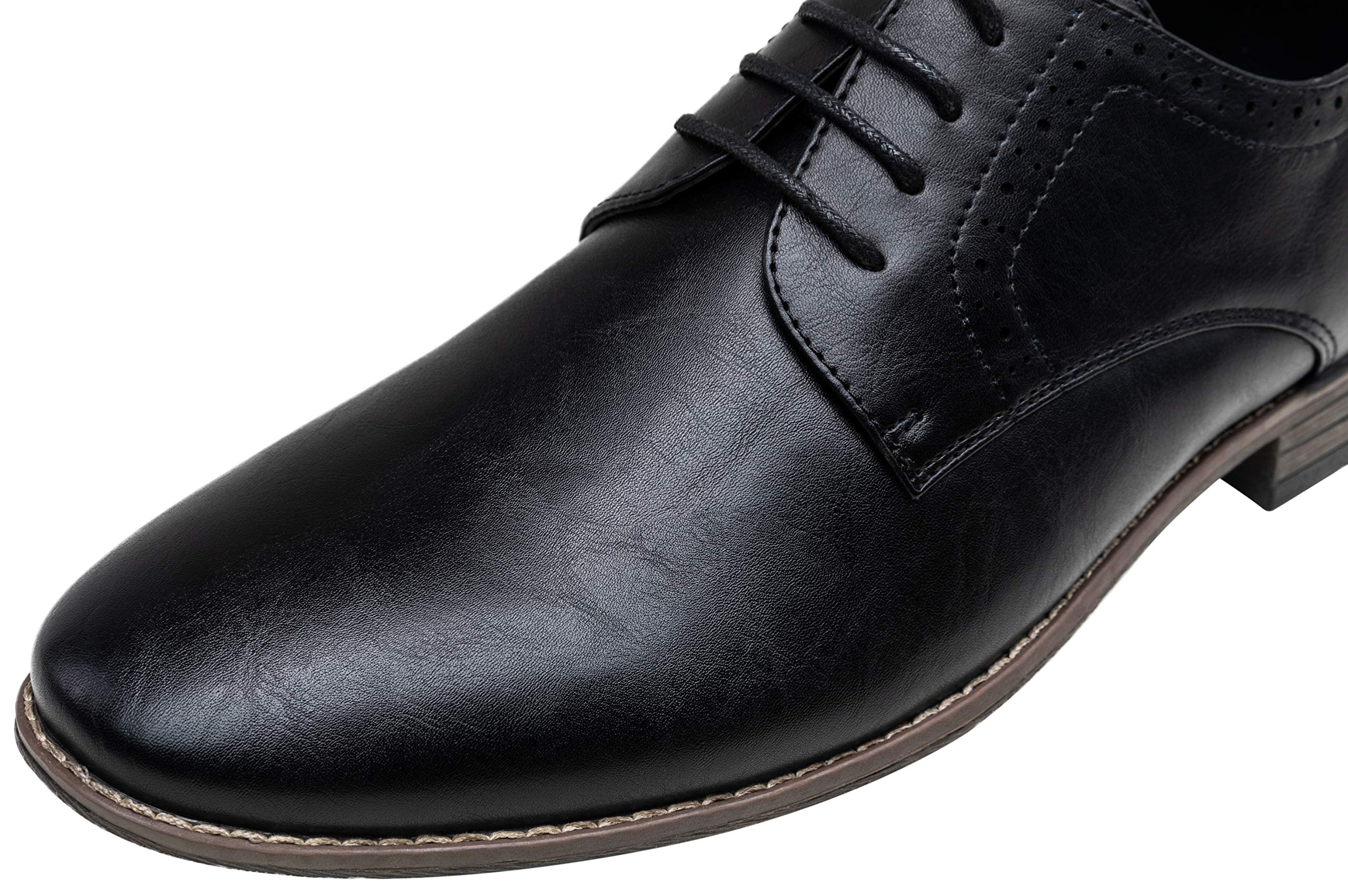 Jousen Men's Oxford Plain Toe Dress Shoes - Classic Formal Derby Shoes for Business, Office & Wedding Occasions