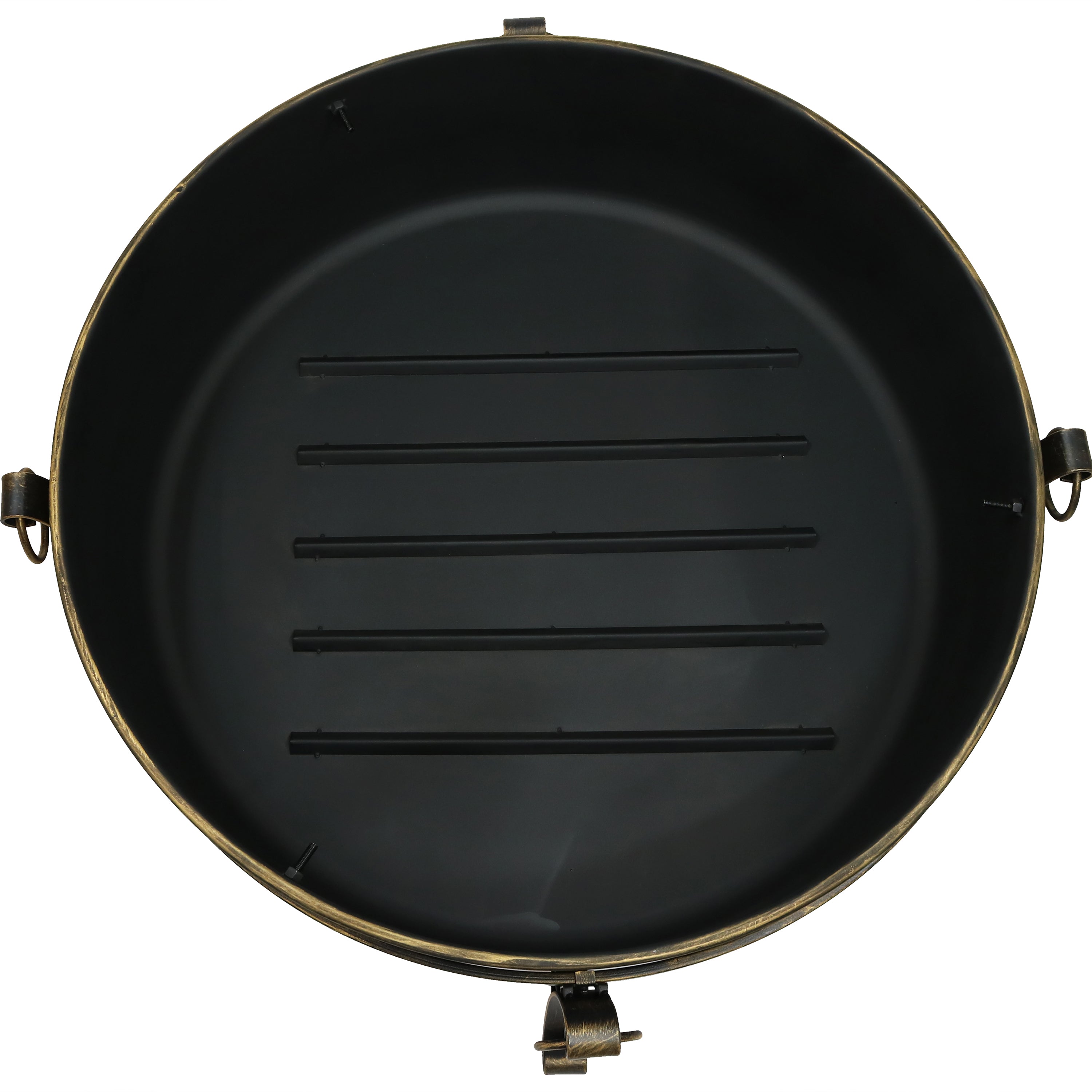 Large Outdoor Cauldron Fire Pit with Spark Screen - 30 Inch Black Steel Fire Bowl for Backyard, Patio & Camping - Rust-Resistant & Durable for Bonfires, S'mores & Outdoor Gatherings