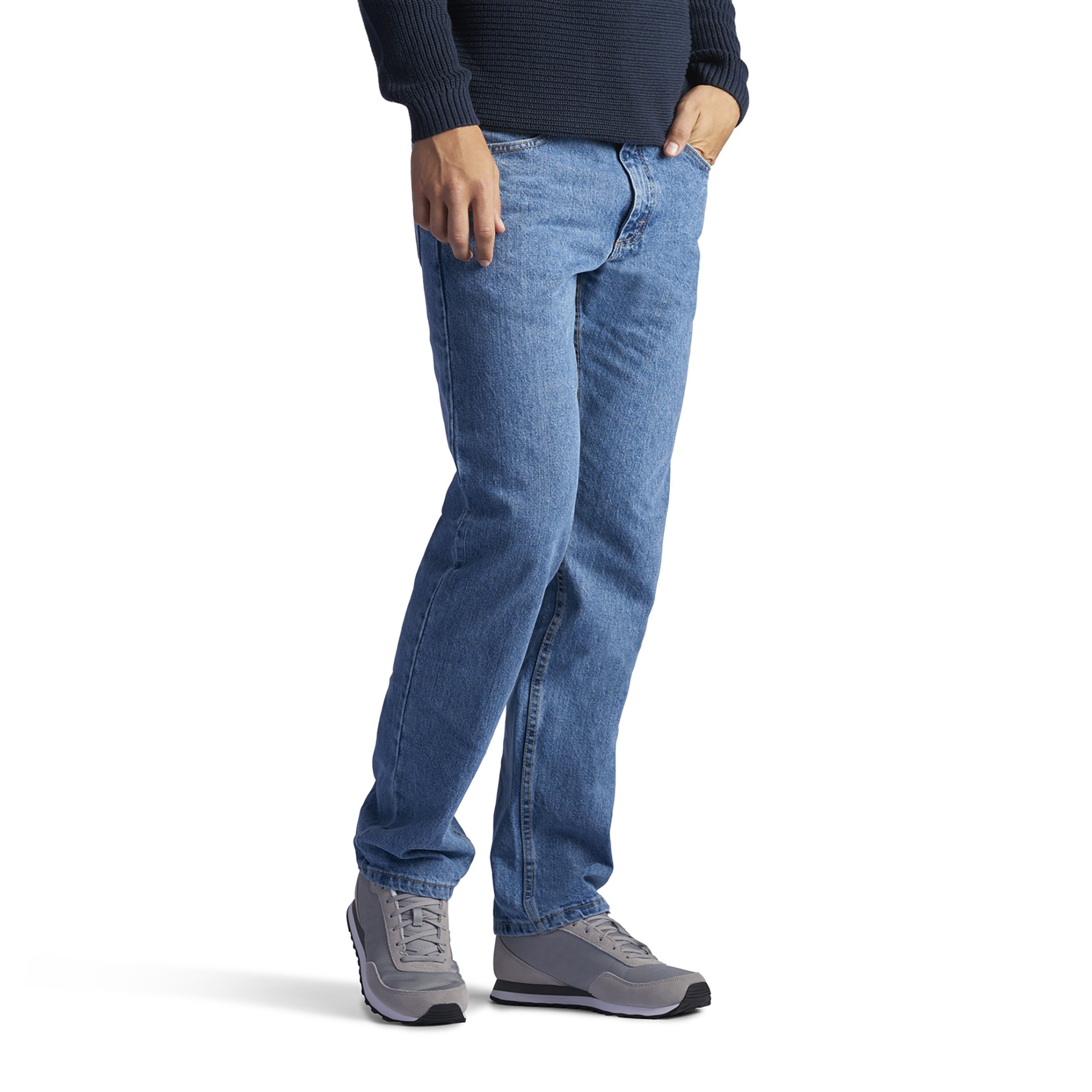 Lee Men's Regular Fit Straight Leg Jeans - Classic Denim Pants for Casual Wear & Everyday Comfort | Perfect for Work, Weekend Outings & Relaxing