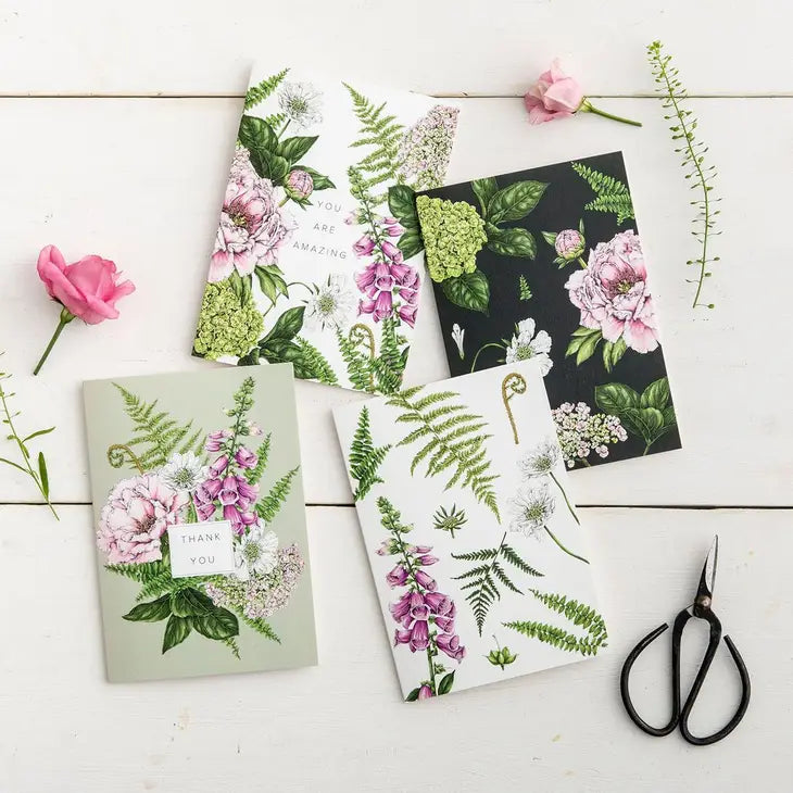 Summer Garden Blank Greeting Cards - Bulk Pack of 50 for DIY Crafts, Weddings, Baby Showers & Thank You Notes - Printable & Handmade Card Making Supplies