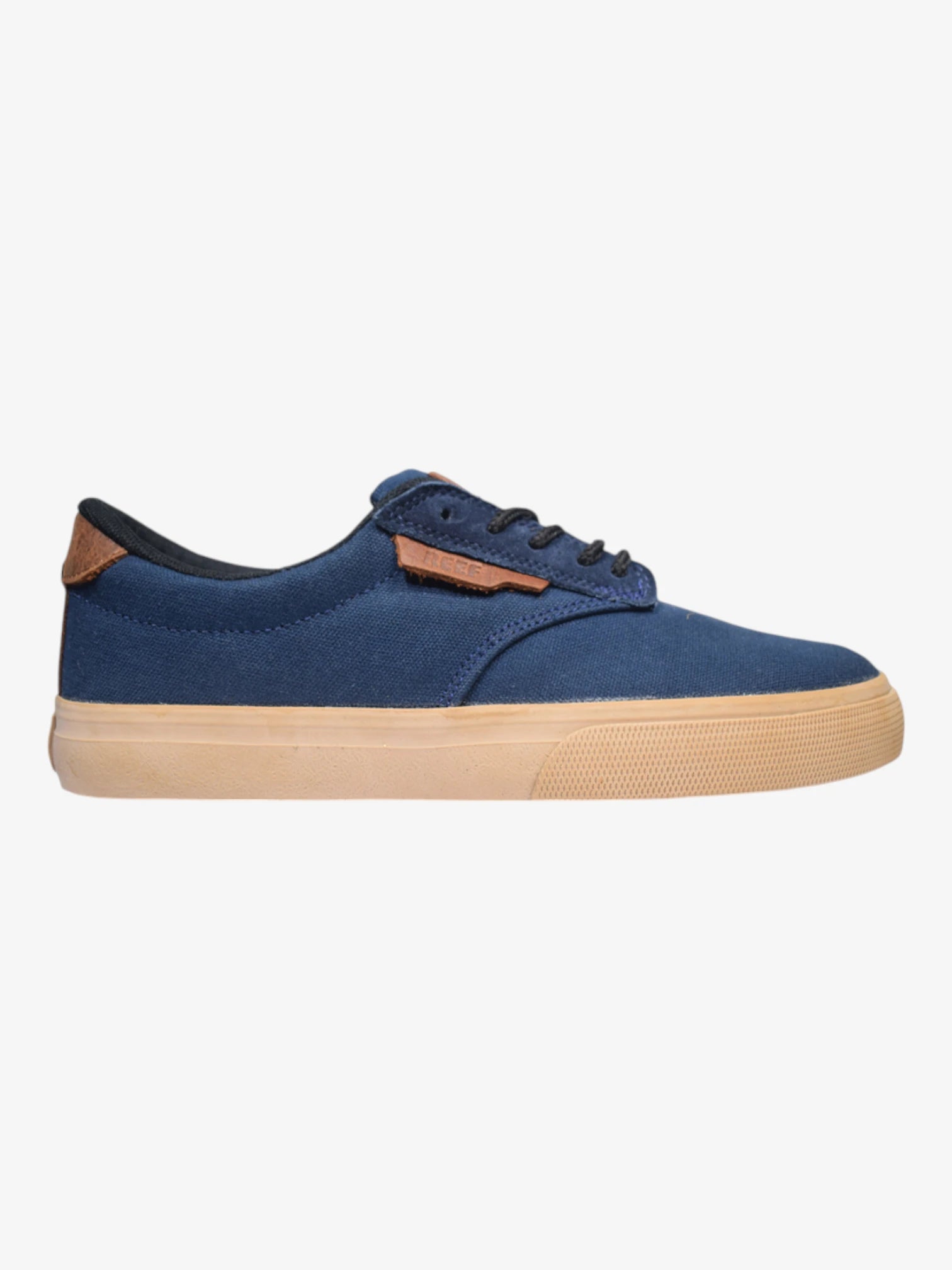 Reef Mission Tx Vulc Sneakers - Blue Caramel Canvas Shoes for Men | Casual Wear, Skateboarding & Beach Outfits