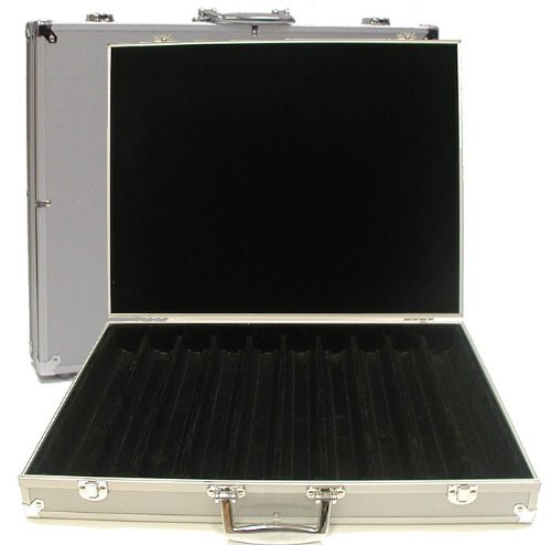 Premium 1000-Piece Deluxe Bluff Canyon 14g Clay Poker Chip Set with Aluminum Case - Includes Playing Cards, Dealer Buttons & Dice for Casino Nights, Home Games & Poker Tournaments