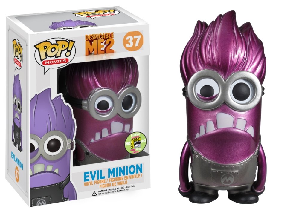 Funko POP! Despicable Me Purple Minion Metallic Vinyl Figure - SDCC Exclusive Collectible Toy for Movie Fans & Gift Idea