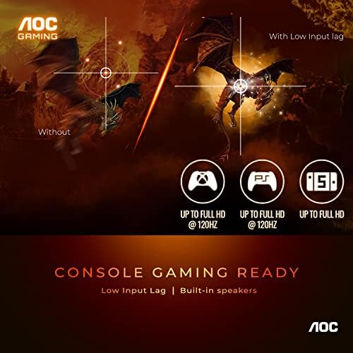 AOC C27G2Z 27-Inch Curved Frameless Gaming Monitor - Full HD 1080p, 240Hz Refresh Rate, 0.5ms Response Time, AMD FreeSync, HDMI 2.0 & DisplayPort, Height Adjustable Stand - Perfect for Xbox, PS5, Switch & PC Gaming, Home Office & Esports