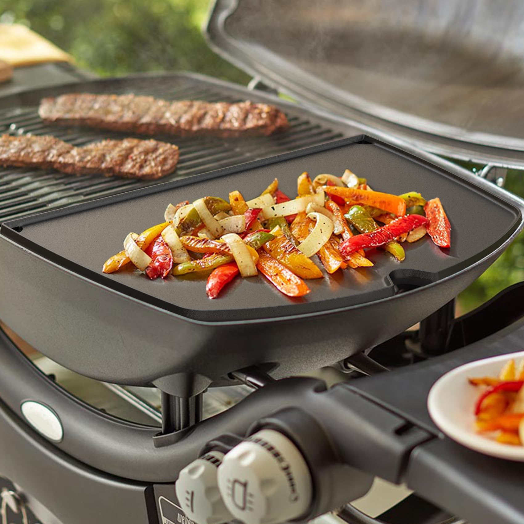 Stanbroil Cast Iron Grill Griddle Replacement for Weber Q200 Q220 Q240 Q260 Q2000 Q2200 Q2400 Series Gas Grills - Heavy Duty Cooking Surface for Steaks, Burgers & Vegetables - Perfect for Backyard BBQs, Camping & Outdoor Grilling